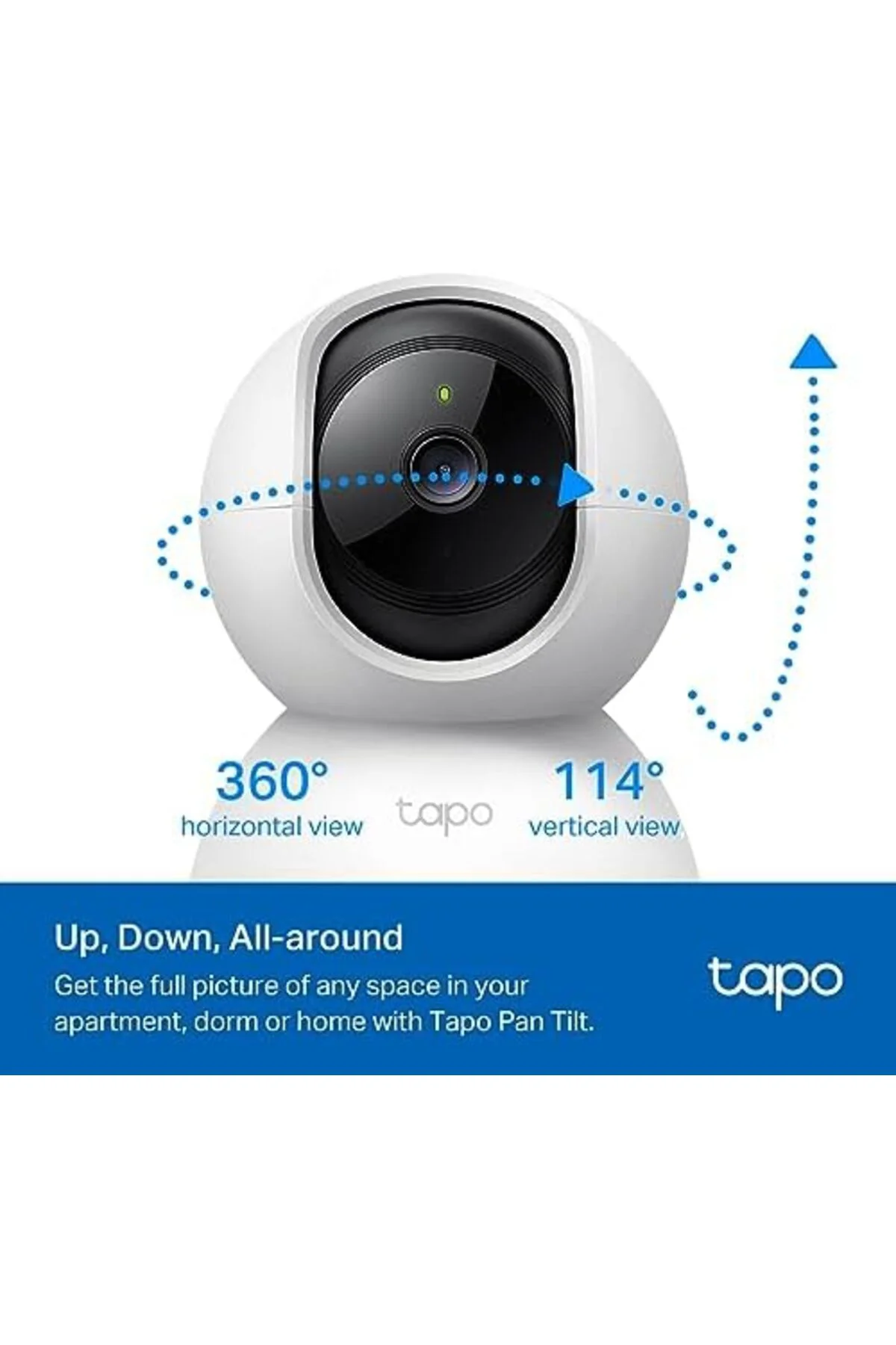 TTKTEKNOLOJİ C200C, 1080P Full HD, Hareket Tespit ve Takibi, 360°
