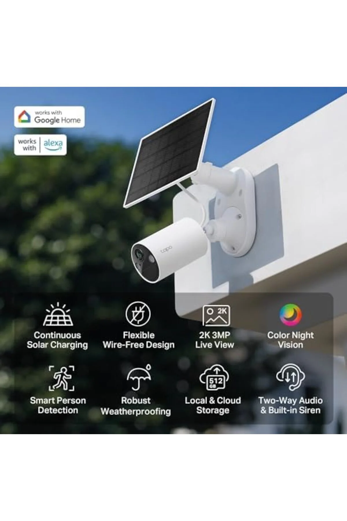 TTKTEKNOLOJİ C410 KIT, 2K 3MP, Renkli Gece Görüşü, Şarj Edilebili