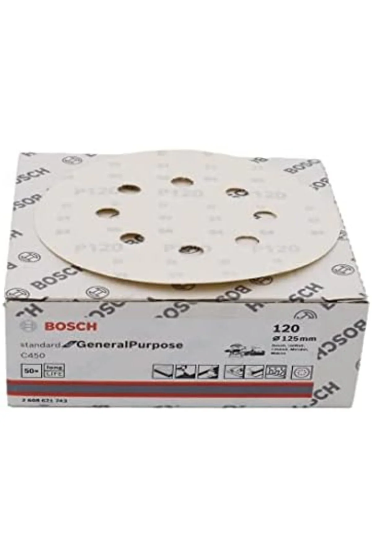 TTKTEKNOLOJİ C450 125 mm 120 Kum 8 Delikli BoschOne Zımpara KRK 3 TTKTEKNOLOJİ C450 125 mm 120 Kum 8 Delikli BoschOne Zımpara KRK 3