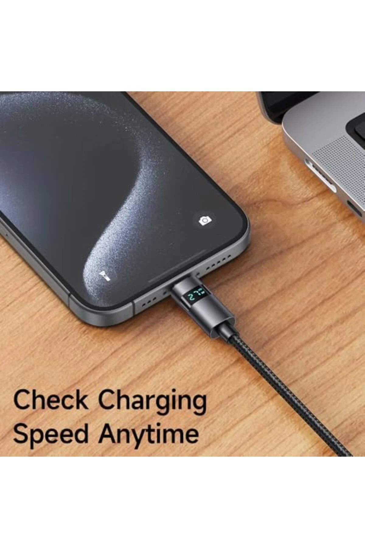 TTKTEKNOLOJİ Ca-5610 USB-C To USB-C 100W Kablo Yatay Led Ekranli 