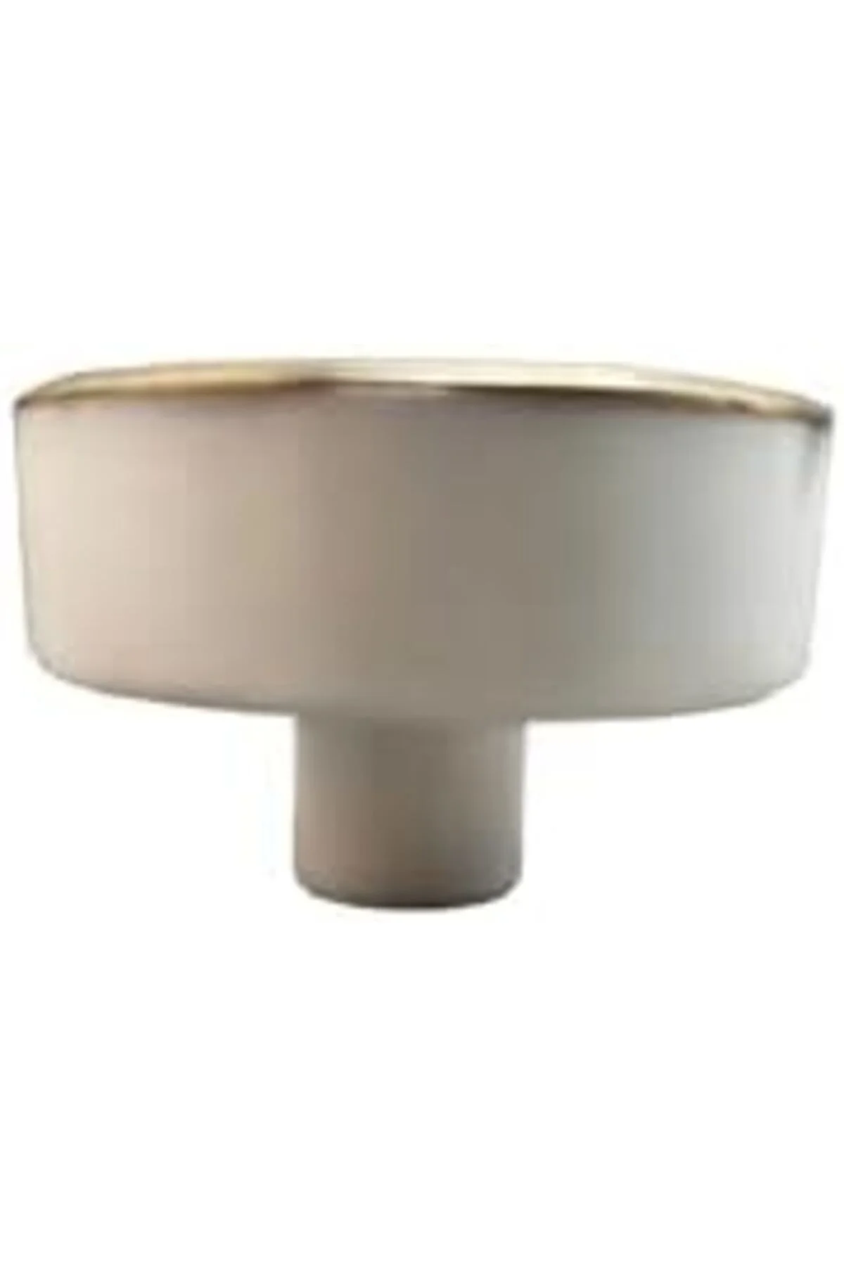 TTKTEKNOLOJİ ÇAP 38mm BEYAZ/MAT SARI DÜĞME KULP/DOĞAL TAŞ KRK 395