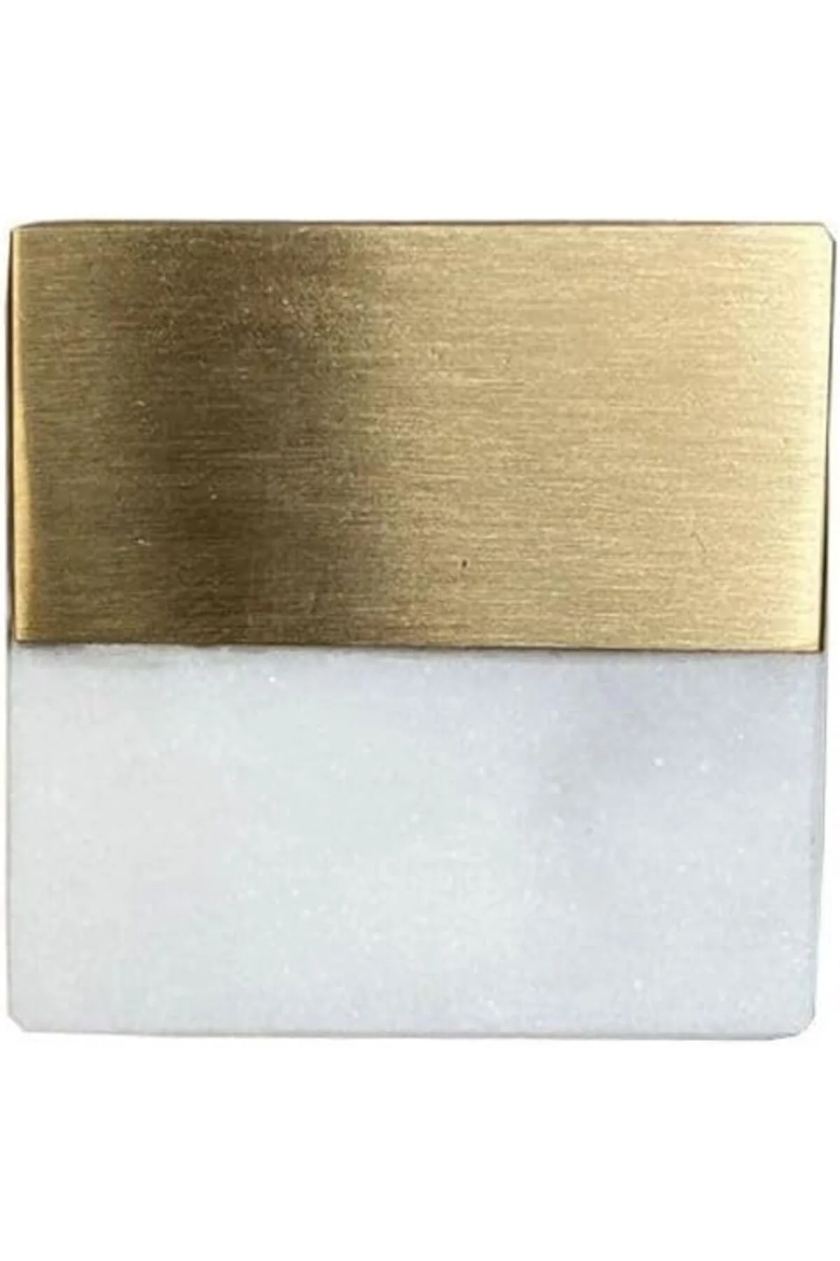 TTKTEKNOLOJİ ÇAP 40x40mm BEYAZ/MAT SARI DÜĞME KULP/DOĞAL TAŞ KRK 