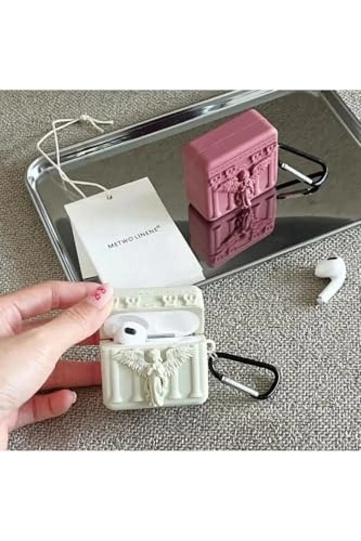 TTKTEKNOLOJİ CaseOnn Kılıf Antik Melek Bej Bej AirPods Pro ile uy