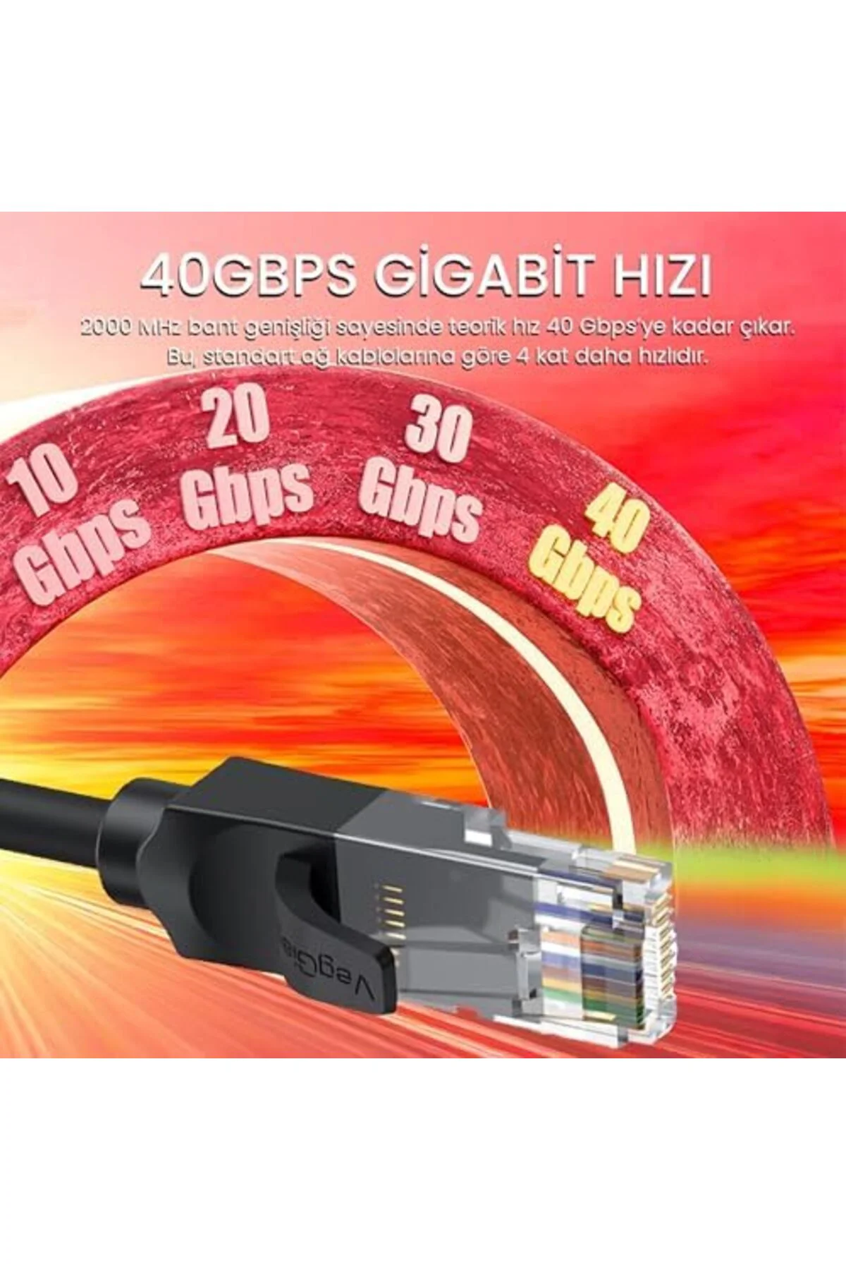TTKTEKNOLOJİ CAT6 1000Mbps Gigabit UTP Ethernet Kablosu 10 Metre 