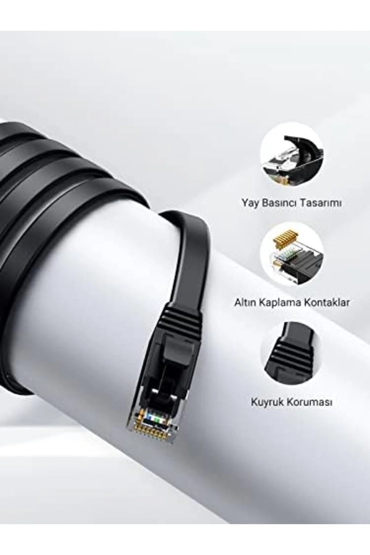 TTKTEKNOLOJİ CAT6 Flat Ethernet Kablosu, 10 Metre TTKTEKNOLOJİ 39