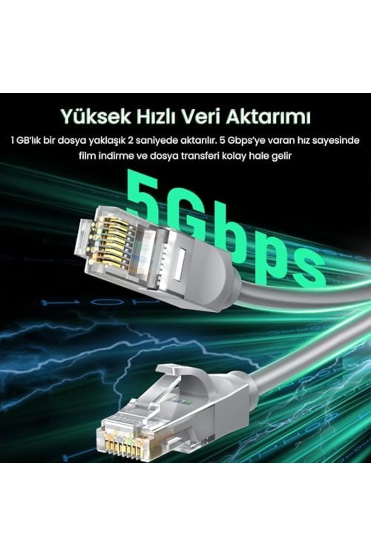TTKTEKNOLOJİ CAT6e 1000Mbps UTP Gigabit Ethernet Kablosu 20 Metre