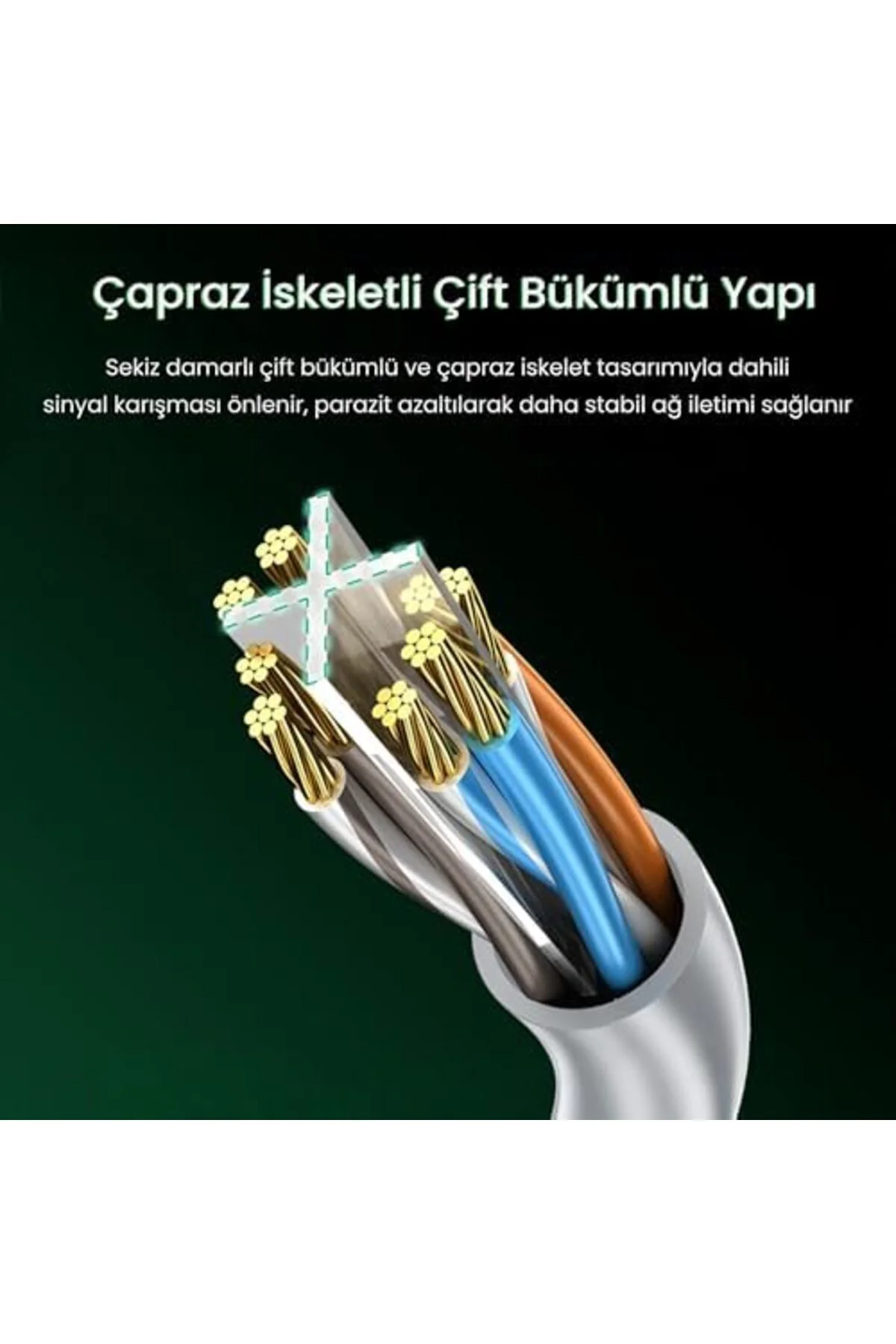 TTKTEKNOLOJİ CAT6e 1000Mbps UTP Gigabit Ethernet Kablosu 20 Metre