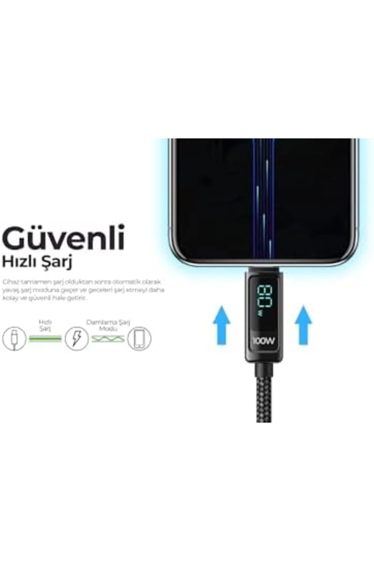 TTKTEKNOLOJİ CB6246 PD20W Type-C to Lightning Göstergeli Şarj Kab