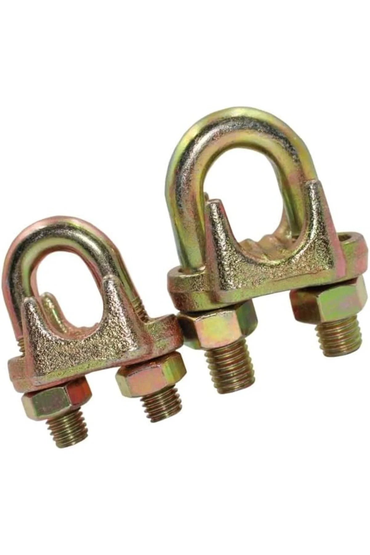 TTKTEKNOLOJİ Çelik Halat Kelepçesi, 6mm, Sarı Galvaniz Kaplama, 2