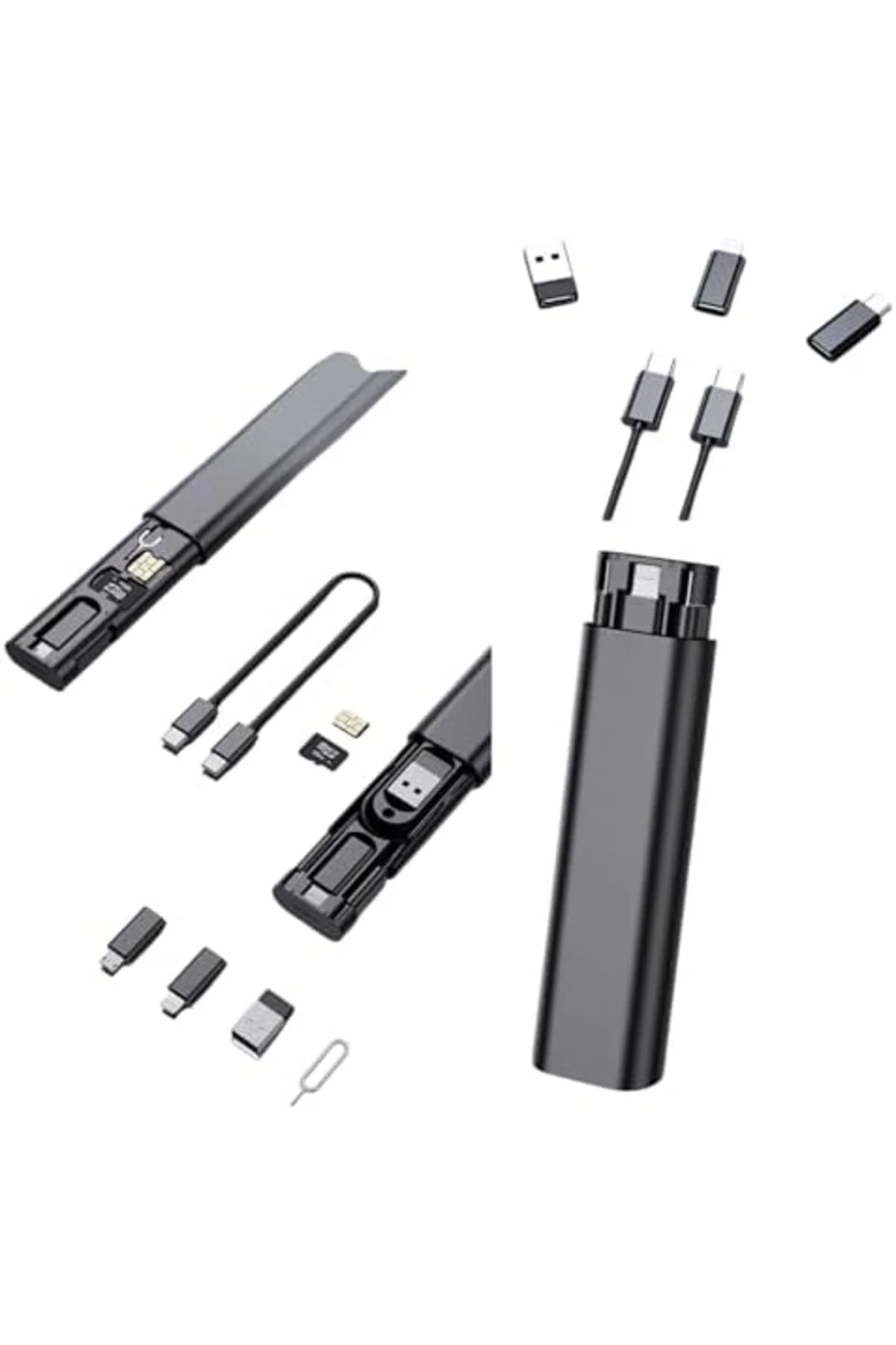 TTKTEKNOLOJİ Cep Tipi 60W Bas Aç Type-C,İphone Şarj,Micro USB Hız