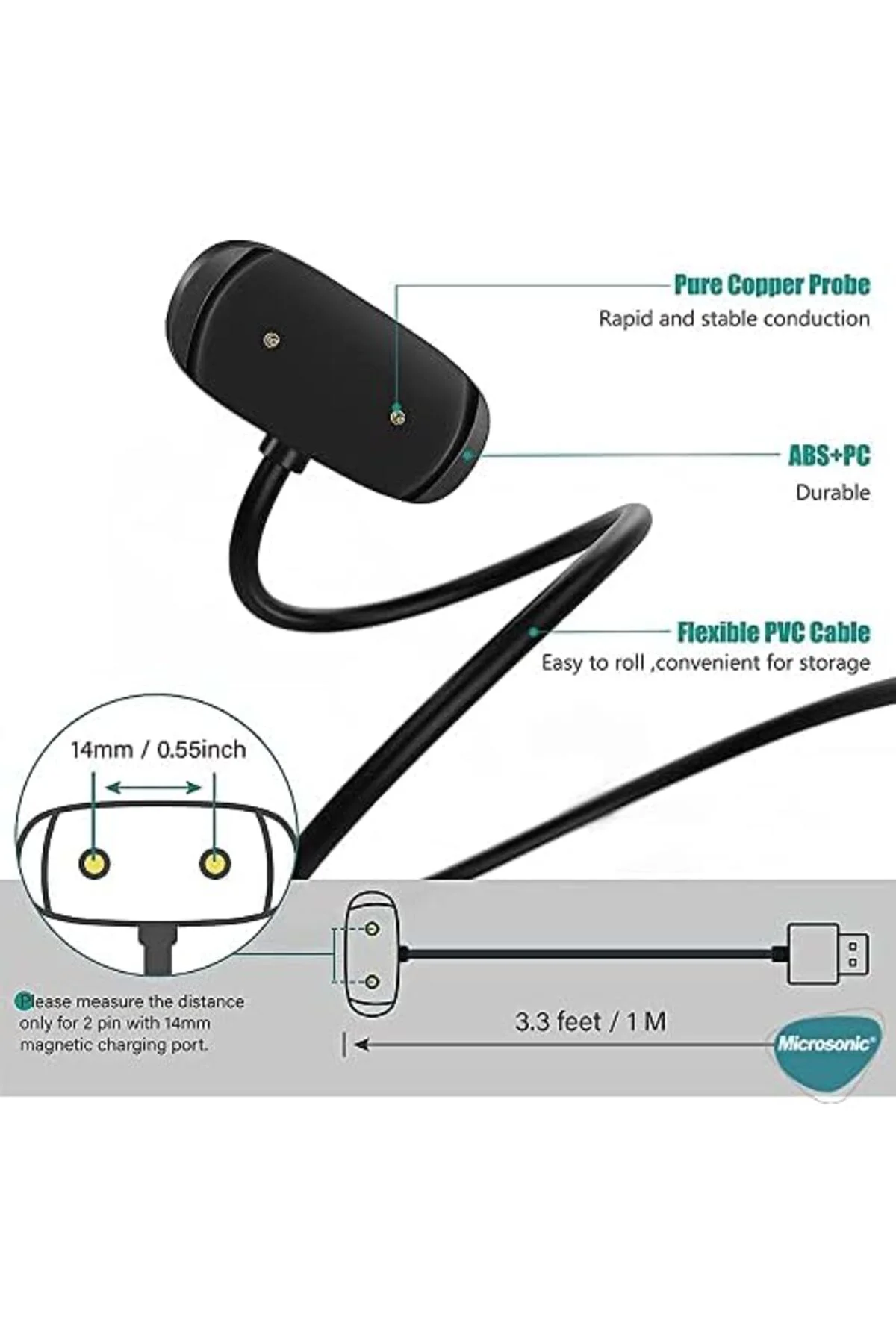 TTKTEKNOLOJİ Cheetah (Square) Manyetik USB Şarj Kablosu Siyah TTK TTKTEKNOLOJİ Cheetah (Square) Manyetik USB Şarj Kablosu Siyah TTK
