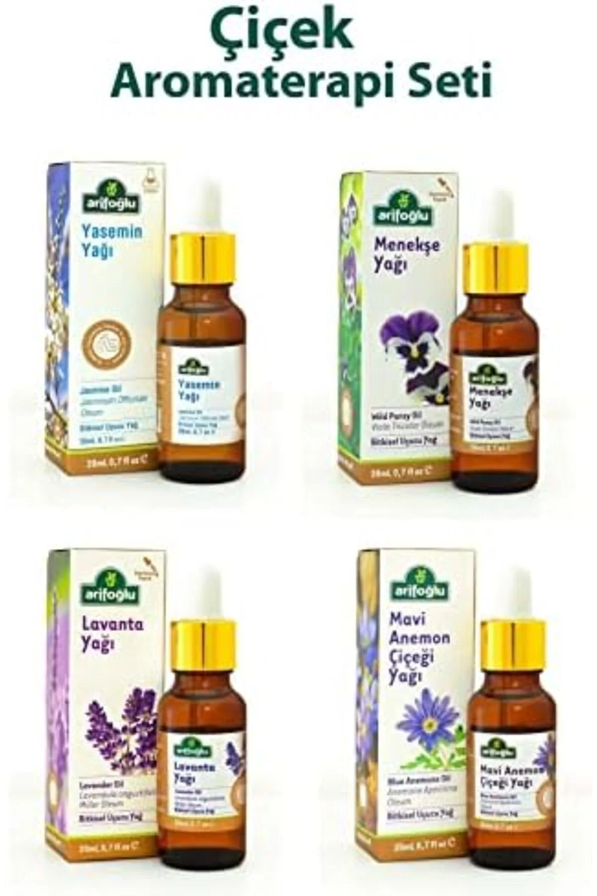 TTKTEKNOLOJİ Çiçek Büyüsü Aromaterapi Seti:mavianemon Yağı,menekş
