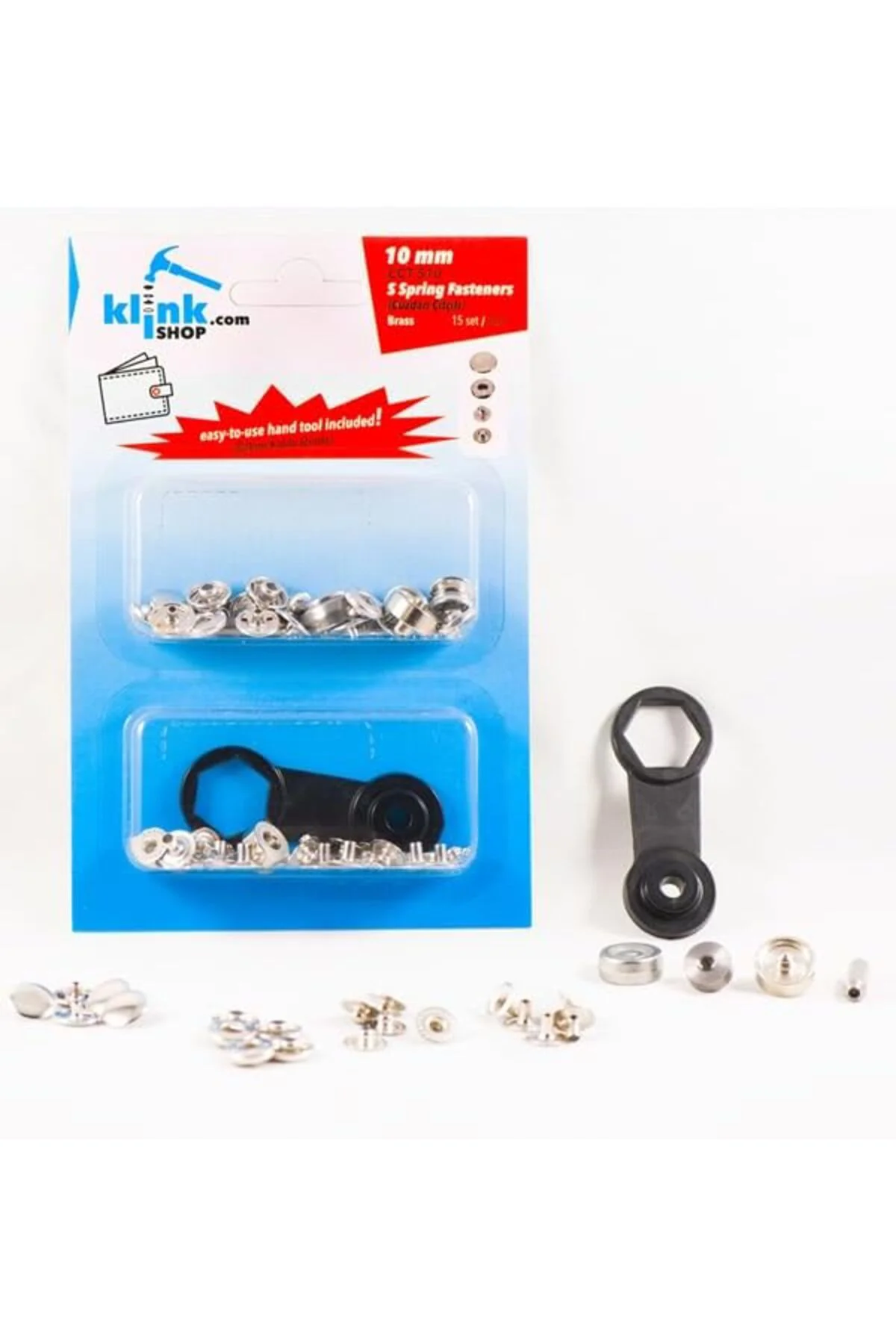 TTKTEKNOLOJİ Çıtçıt 10 mm Kendin Yap Kiti, Cüzdan, Giyim, Çanta, 