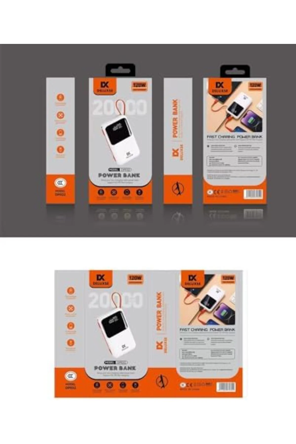 TTKTEKNOLOJİ DELUXSE 20000 MH PD 45W ve USB 120W SÜPER HIZLI ŞARJ