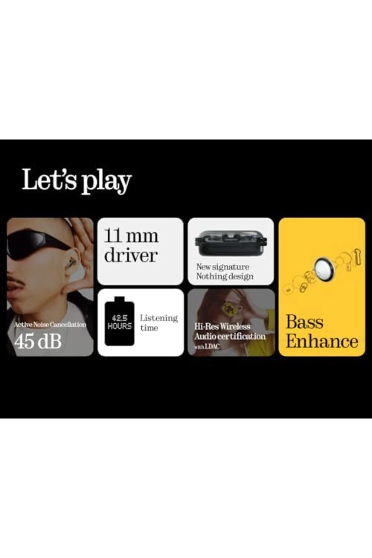 TTKTEKNOLOJİ Ear (a) kablosuz Bluetooth ChatGPT entegrasyonu, ANC TTKTEKNOLOJİ Ear (a) kablosuz Bluetooth ChatGPT entegrasyonu, ANC