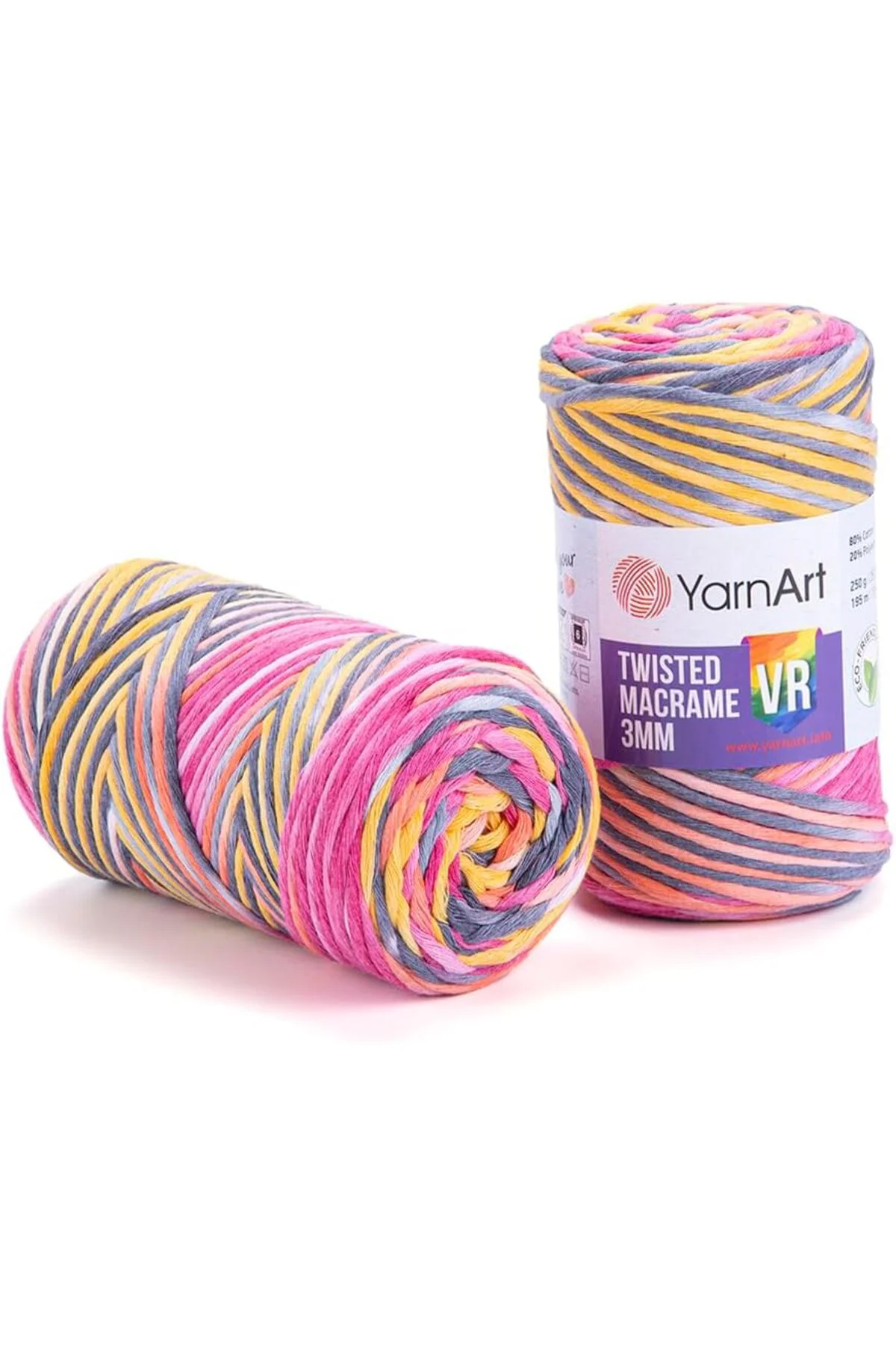 TTKTEKNOLOJİ El Örgü İpi TWISTED MACRAME 3 MM VR, 913, 4x250 gr K