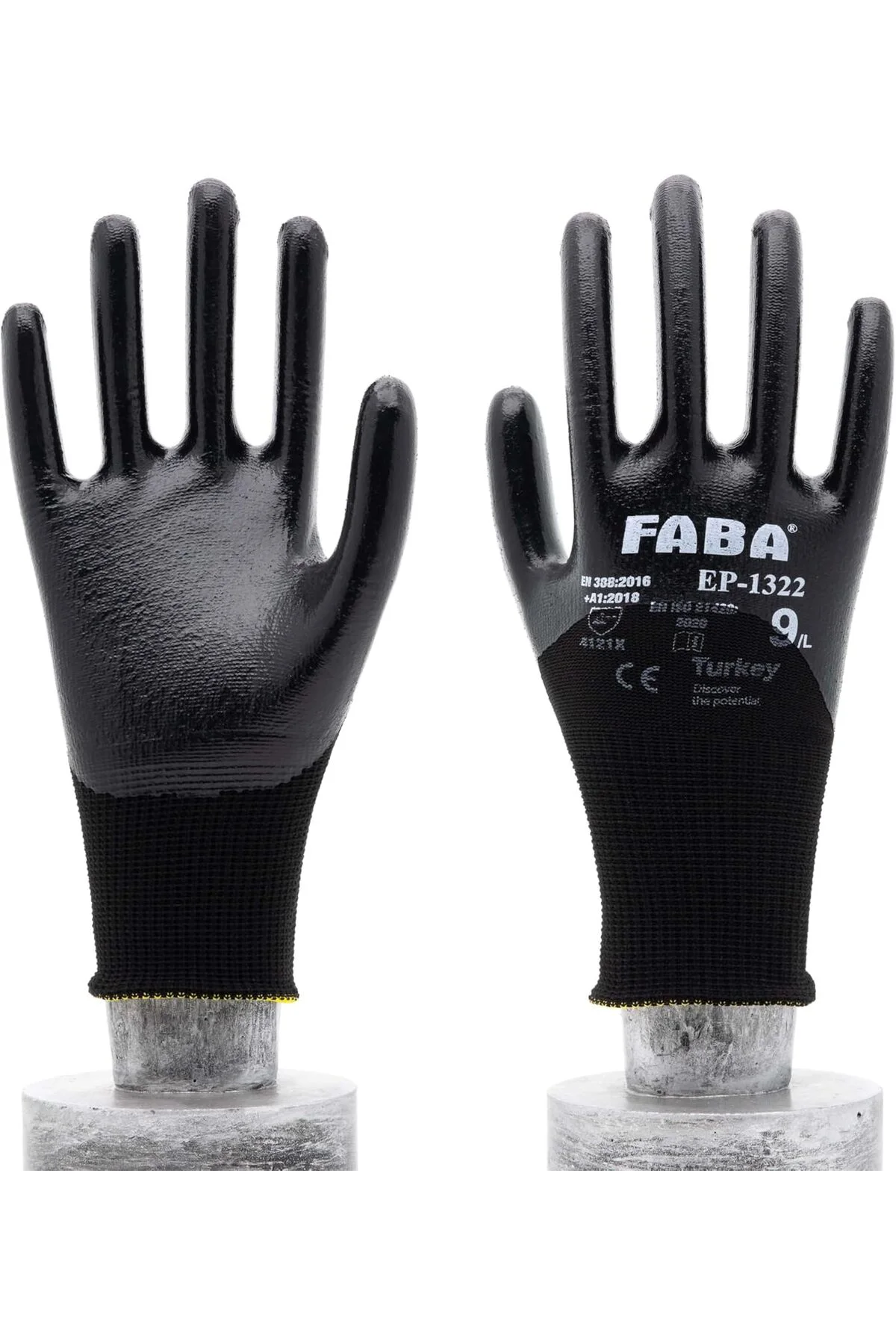 TTKTEKNOLOJİ FABA EP-1322 Nitril Kaplı Polyester Eldiven KRK 3955