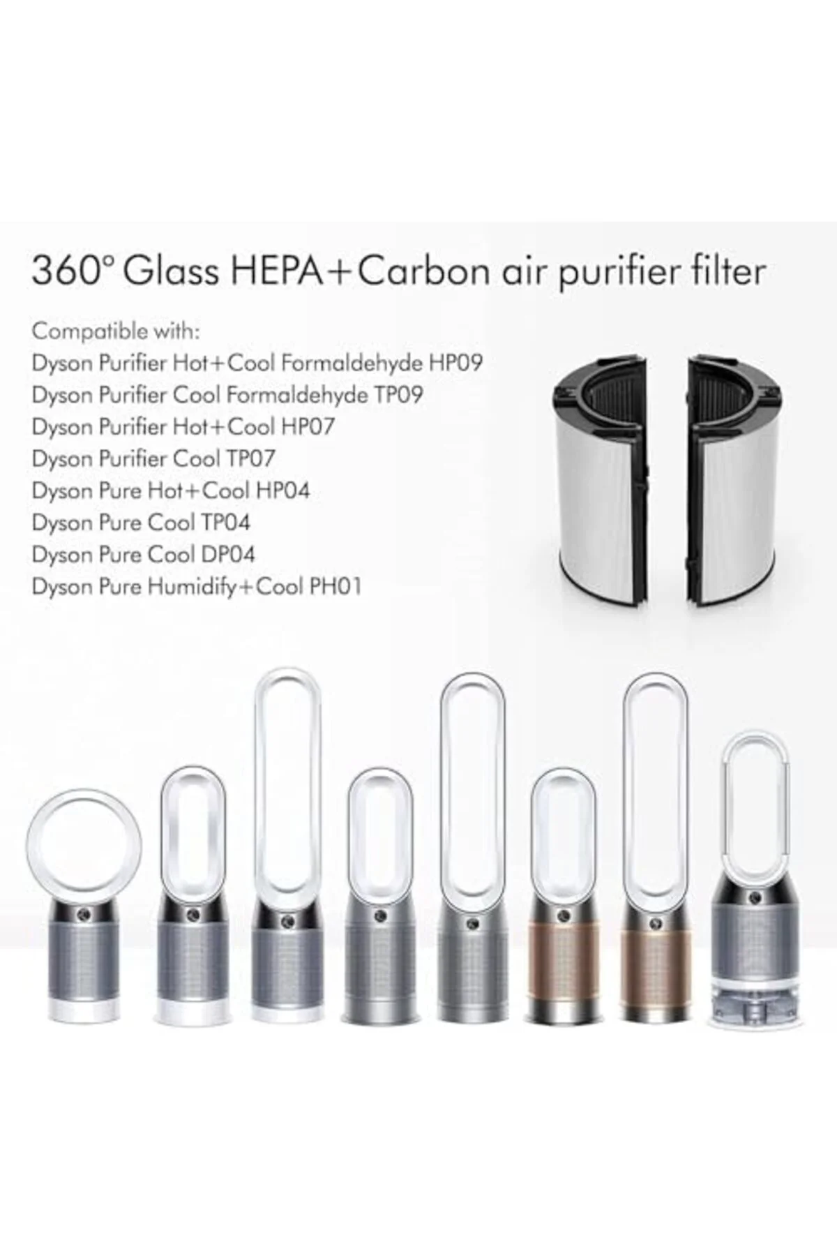TTKTEKNOLOJİ Filtre + Karbon Filtre ile Uyumlu HP04 TP04 DP04 PH0