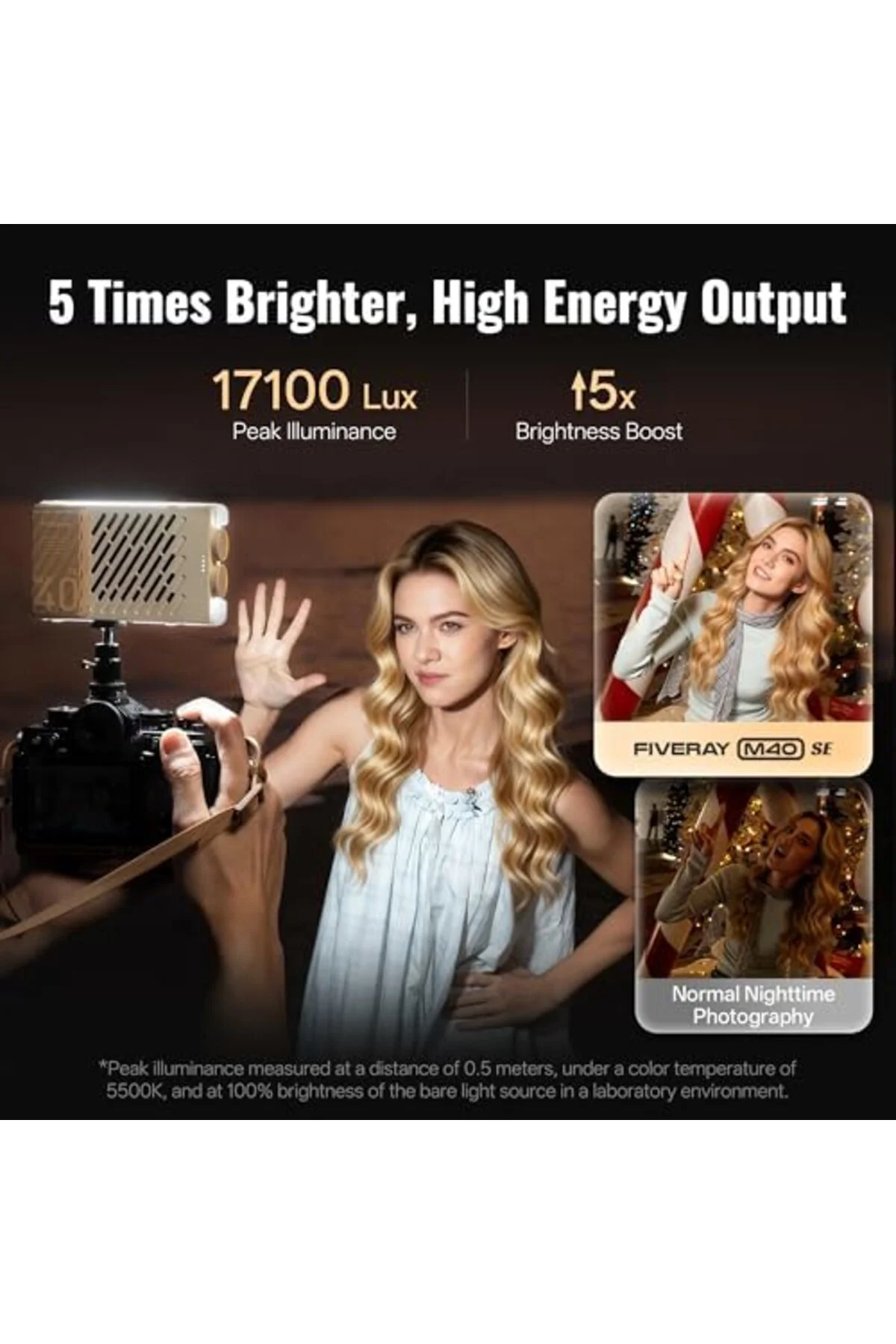 TTKTEKNOLOJİ FIVERAY M40 SE Combo 40 W Taşınabilir Video Işığı 25