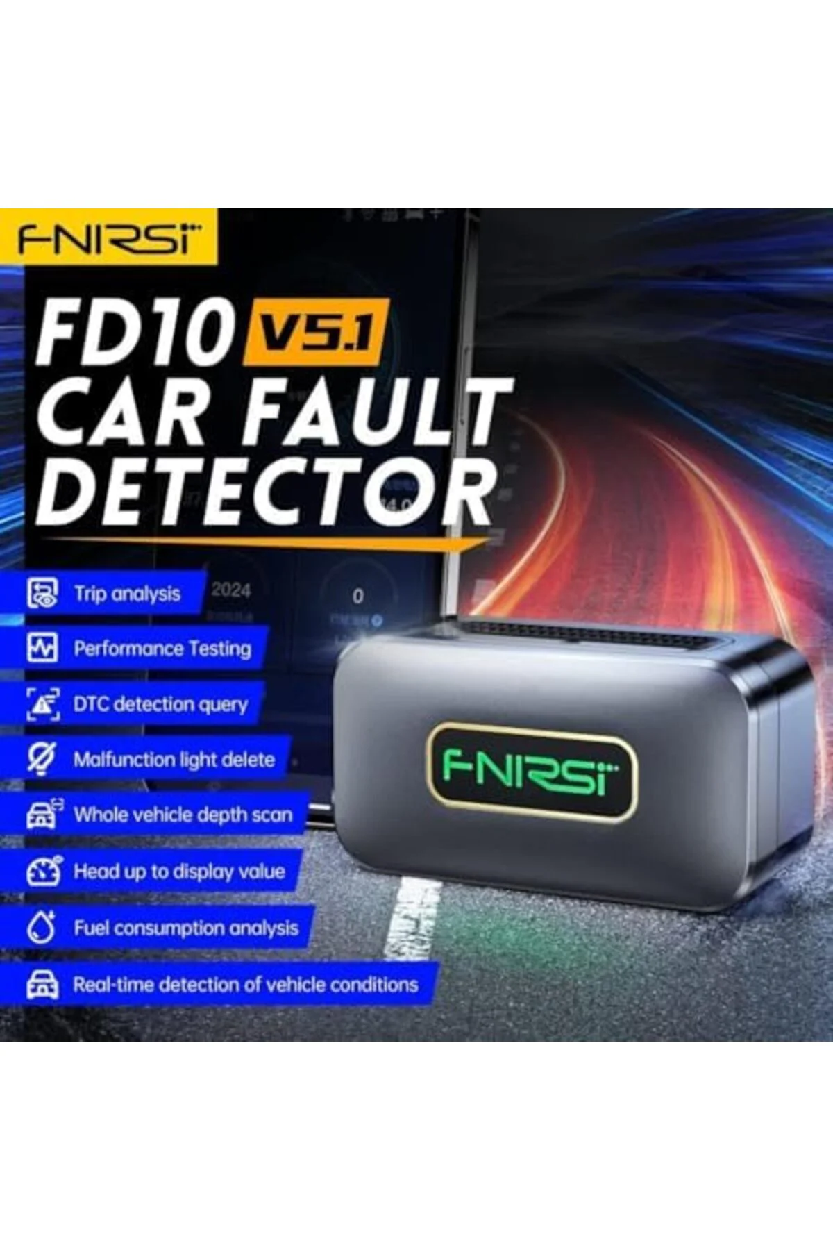 TTKTEKNOLOJİ FNIRSI FD10 Araba OBD2 Tarayıcı, Kod Okuyucu, Hata T
