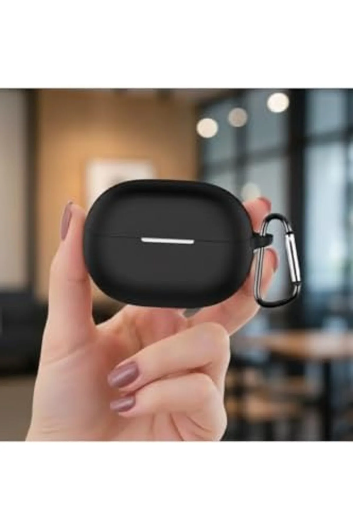 TTKTEKNOLOJİ FreeBuds Pro 5 Kılıf Askı Aparatlı Mat Silikon Siyah