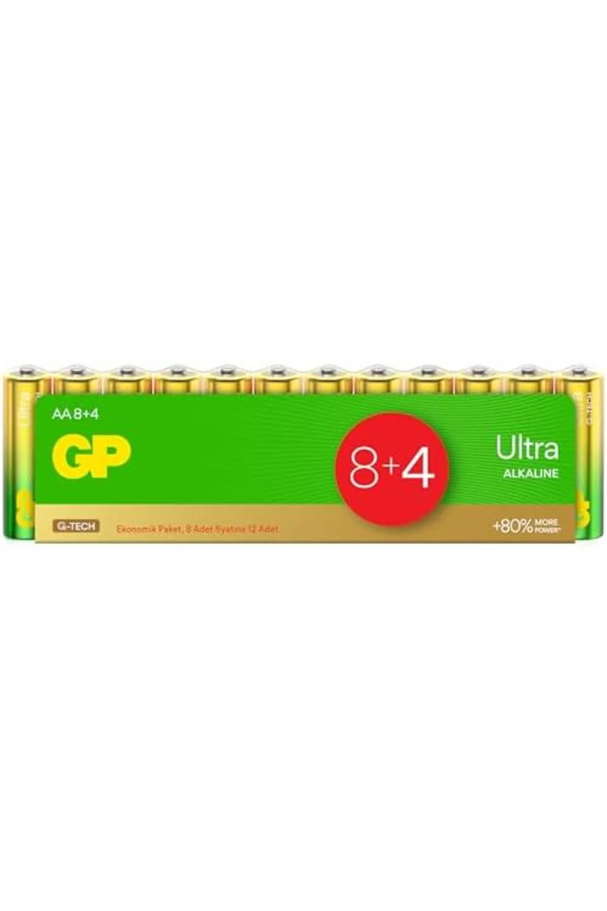 TTKTEKNOLOJİ G-TECH Ultra Alkalin Kalem LR6 - AA Boy 1.5V Pil 12'