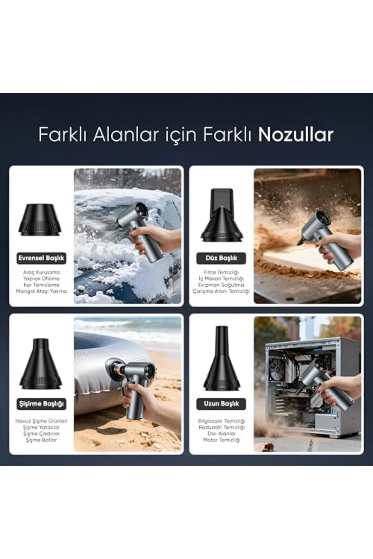 TTKTEKNOLOJİ G500 HyperWind™ Turbo Jet Fan Hava Üfleyici - 【Turbo