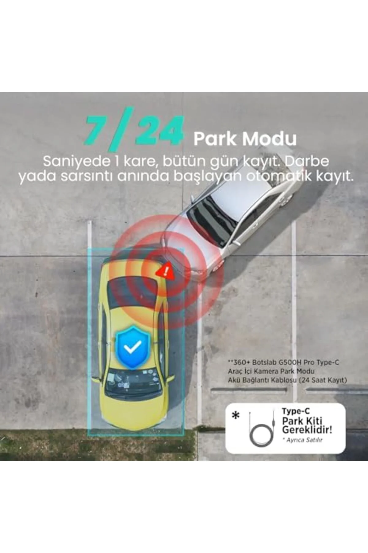 TTKTEKNOLOJİ G500H Ön 3K-Arka 1080p 160° Geniş Açı Gece Görüşü Da