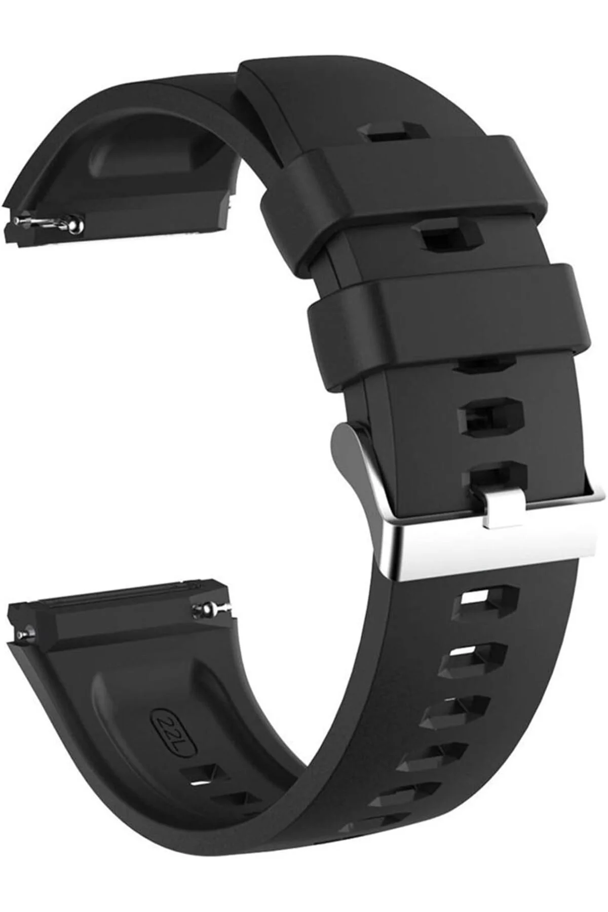 TTKTEKNOLOJİ Galaxy 46mm için Kordon, Silicone RapidBands Siyah T