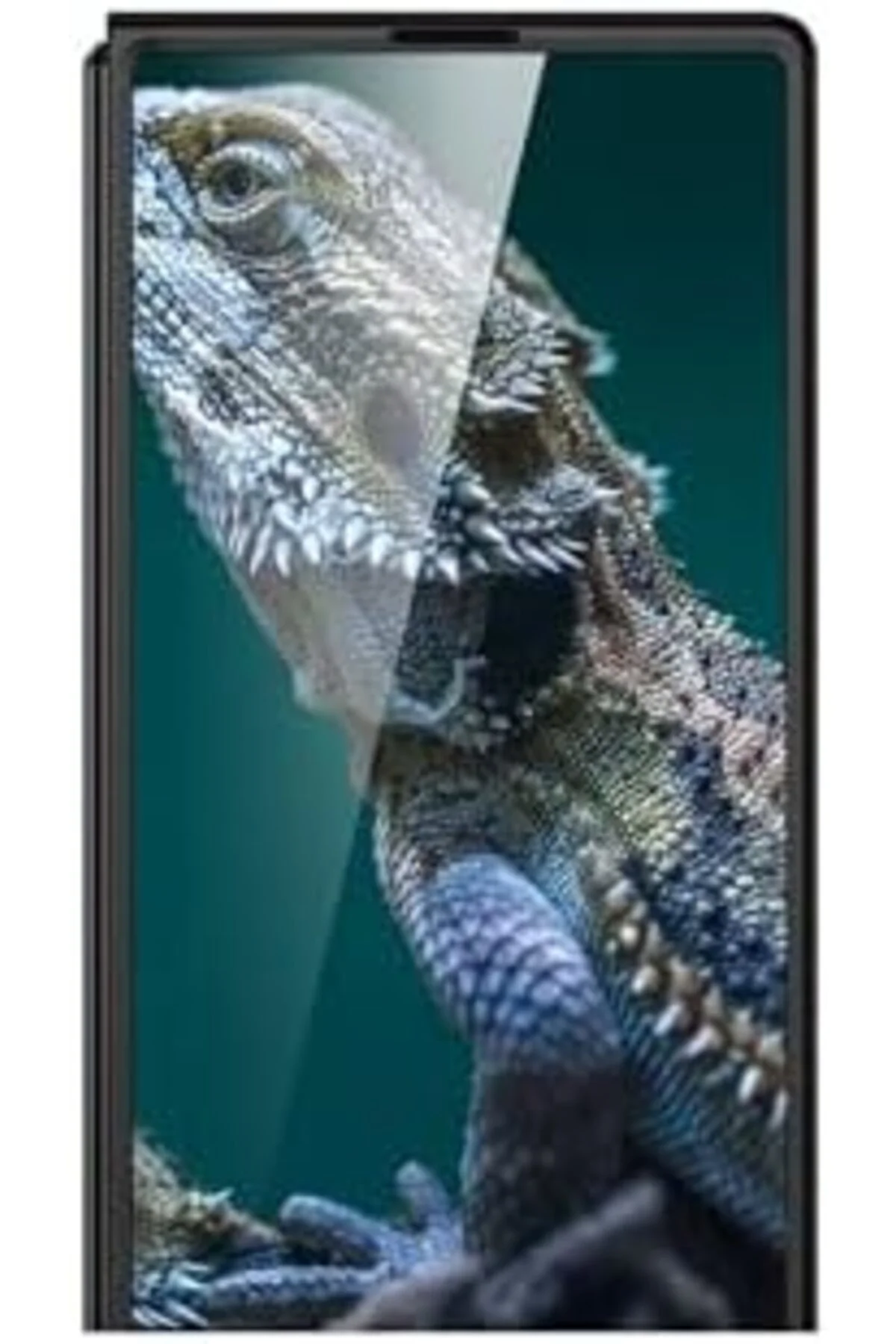 TTKTEKNOLOJİ Galaxy Z Fold 6 Kılıf Full Camlı Kıpta Kapak-Mavi TT