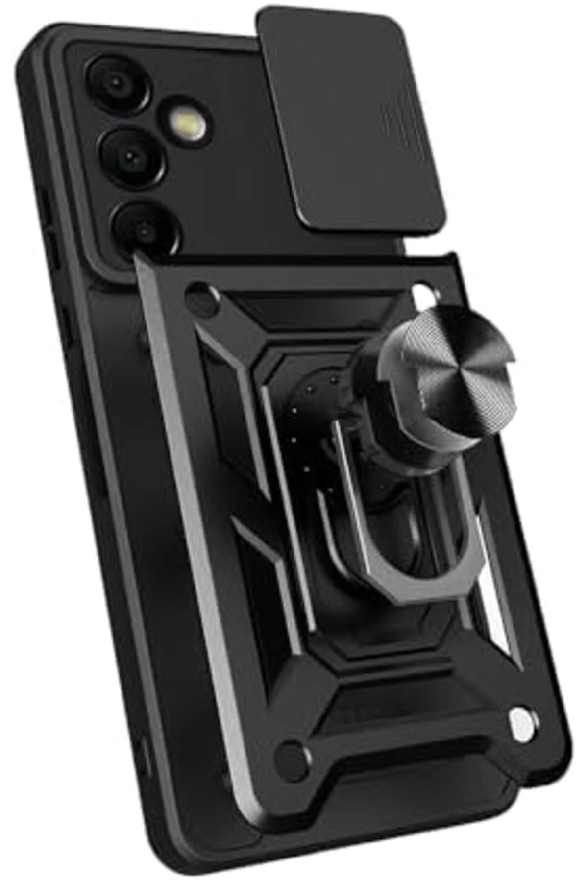 TTKTEKNOLOJİ Galaxy S25 FE ile Uyumlu Kılıf Sürgülü Siyah Panther TTKTEKNOLOJİ Galaxy S25 FE ile Uyumlu Kılıf Sürgülü Siyah Panther