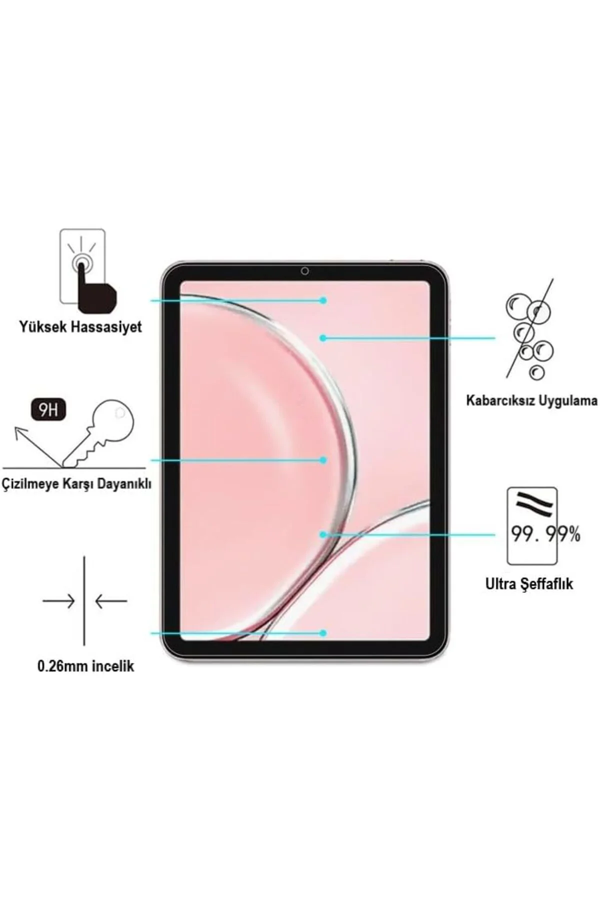 TTKTEKNOLOJİ Galaxy Tab S9 11 inç ile Uyumlu Ekran Koruyucu Flexi
