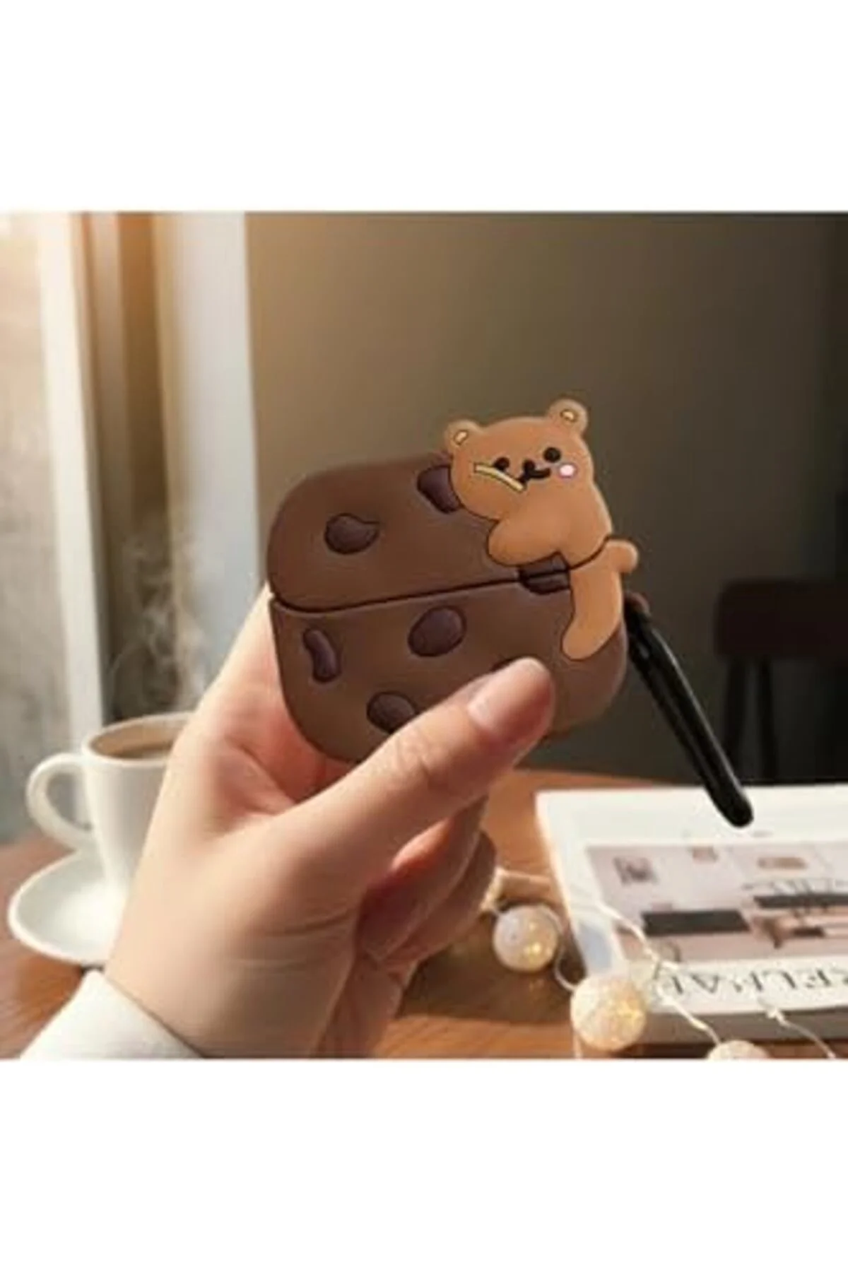 TTKTEKNOLOJİ Galaxy Buds 3 Pro Kılıf Karakter Figürlü Cookie Kahv TTKTEKNOLOJİ Galaxy Buds 3 Pro Kılıf Karakter Figürlü Cookie Kahv