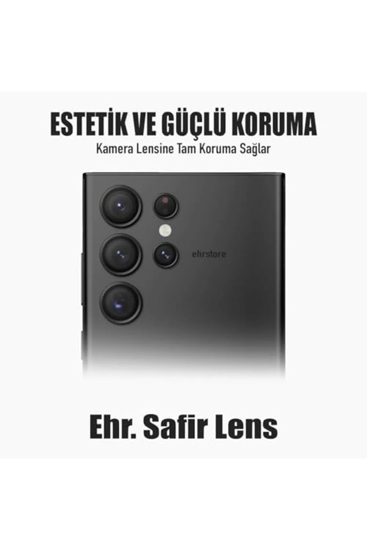 TTKTEKNOLOJİ Galaxy S22 Ultra Kamera Lens Koruyucu Alüminyum Çerç