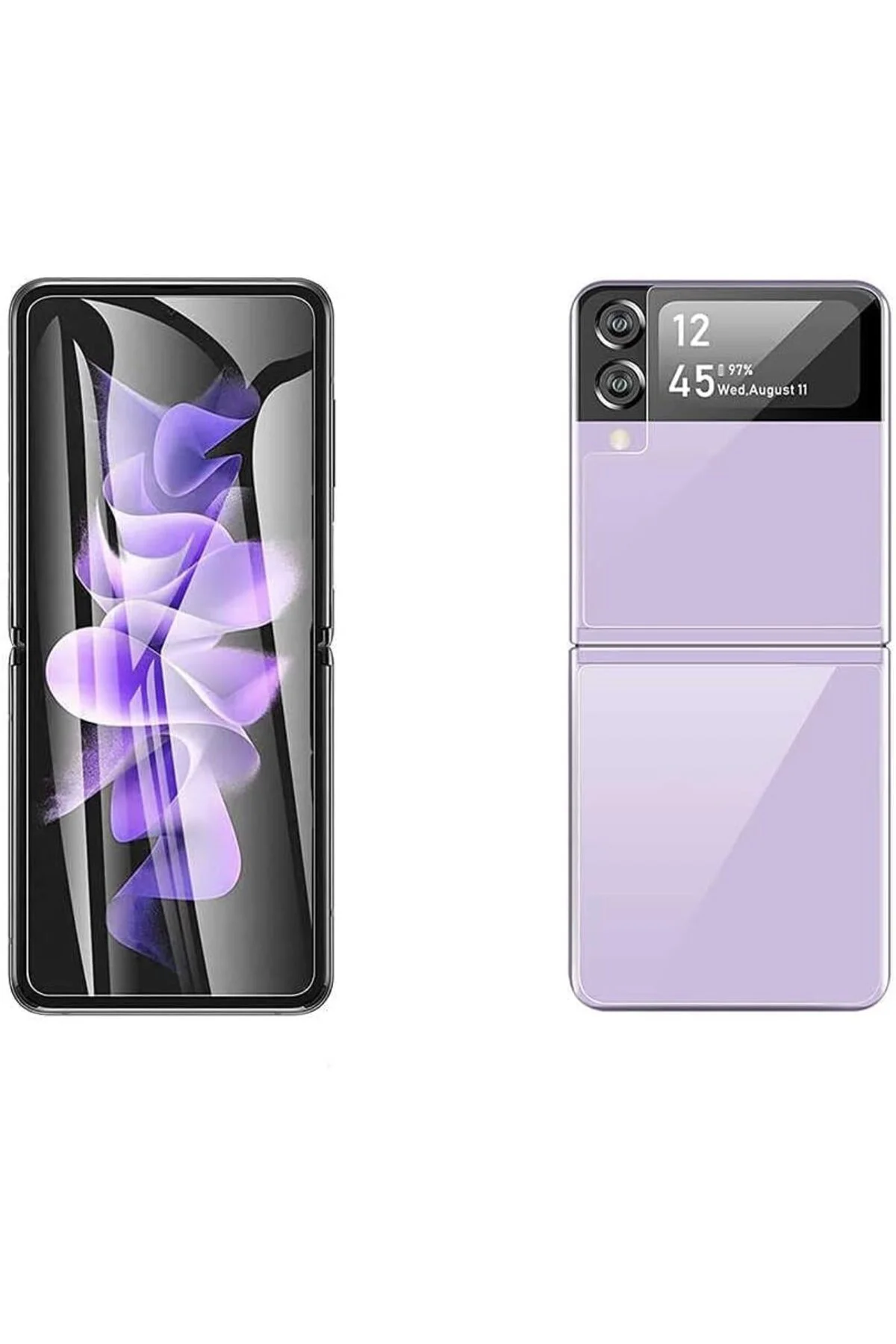 TTKTEKNOLOJİ Galaxy Z Flip 4 ile uyumlu Full Ekran Ön Arka Koruyu TTKTEKNOLOJİ Galaxy Z Flip 4 ile uyumlu Full Ekran Ön Arka Koruyu