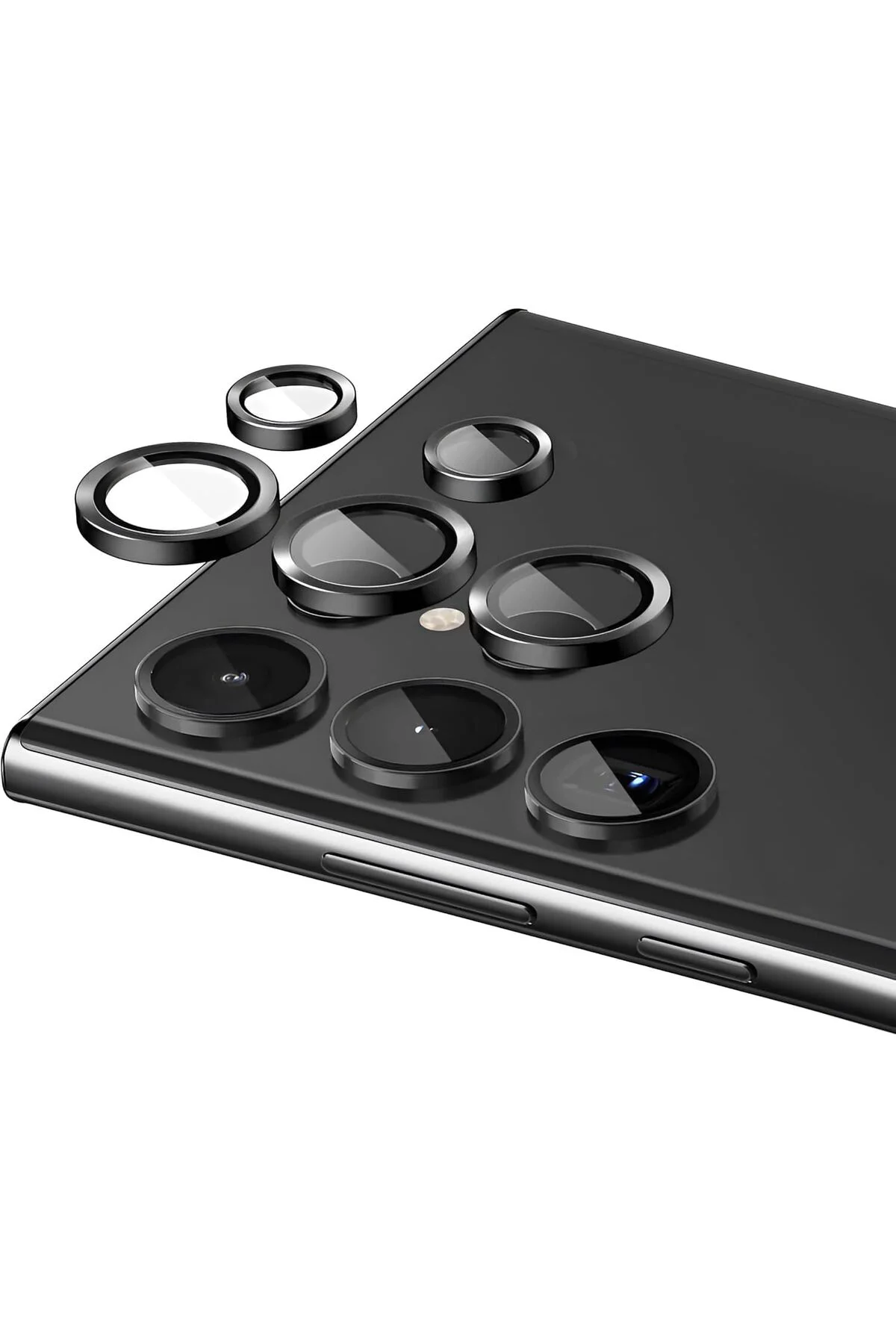 TTKTEKNOLOJİ Galaxy S22 Ultra Kamera Lens Koruyucu Alüminyum Çerç