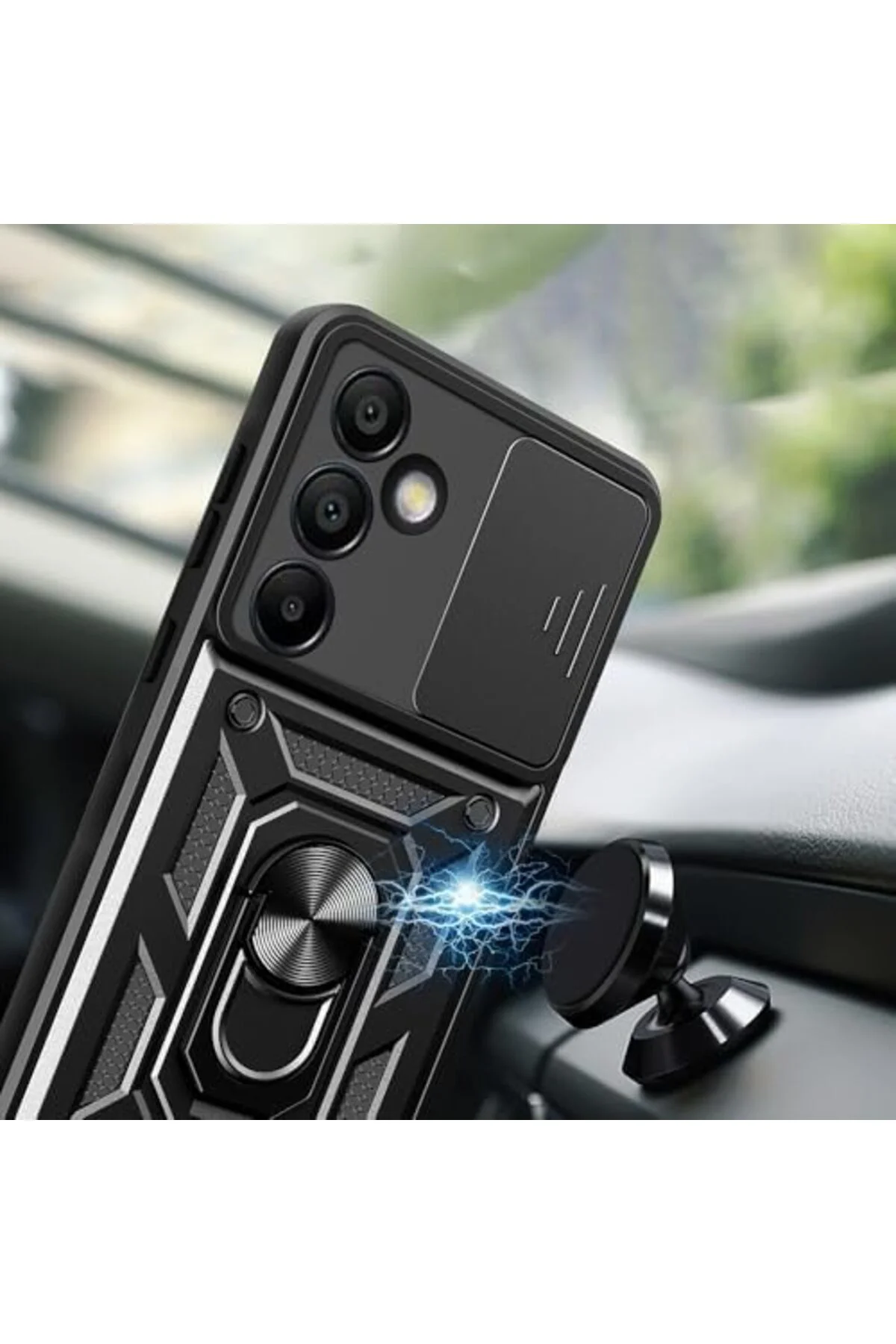 TTKTEKNOLOJİ Galaxy S25 FE ile Uyumlu Kılıf Sürgülü Siyah Panther TTKTEKNOLOJİ Galaxy S25 FE ile Uyumlu Kılıf Sürgülü Siyah Panther