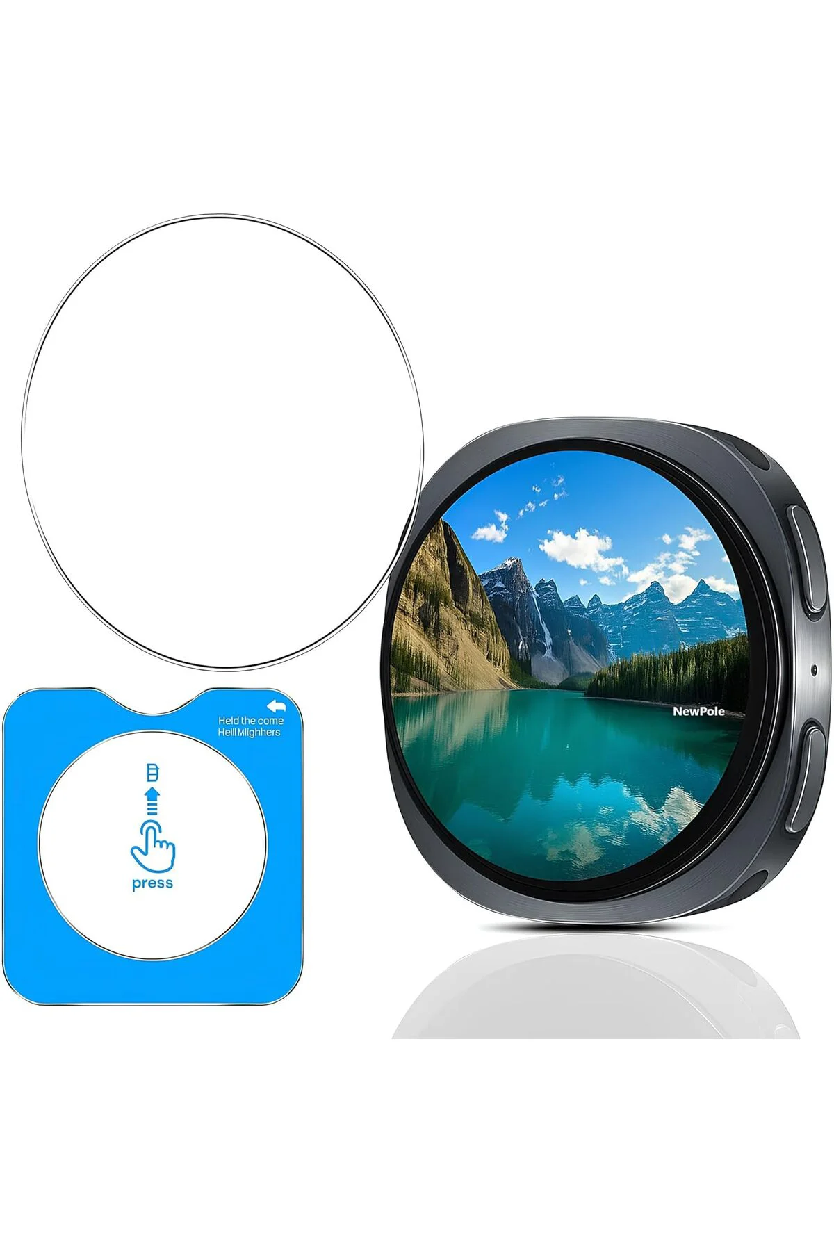 TTKTEKNOLOJİ [Galaxy 8 Ulltra 47MM için Takma Aparatlı Cam] Ekran
