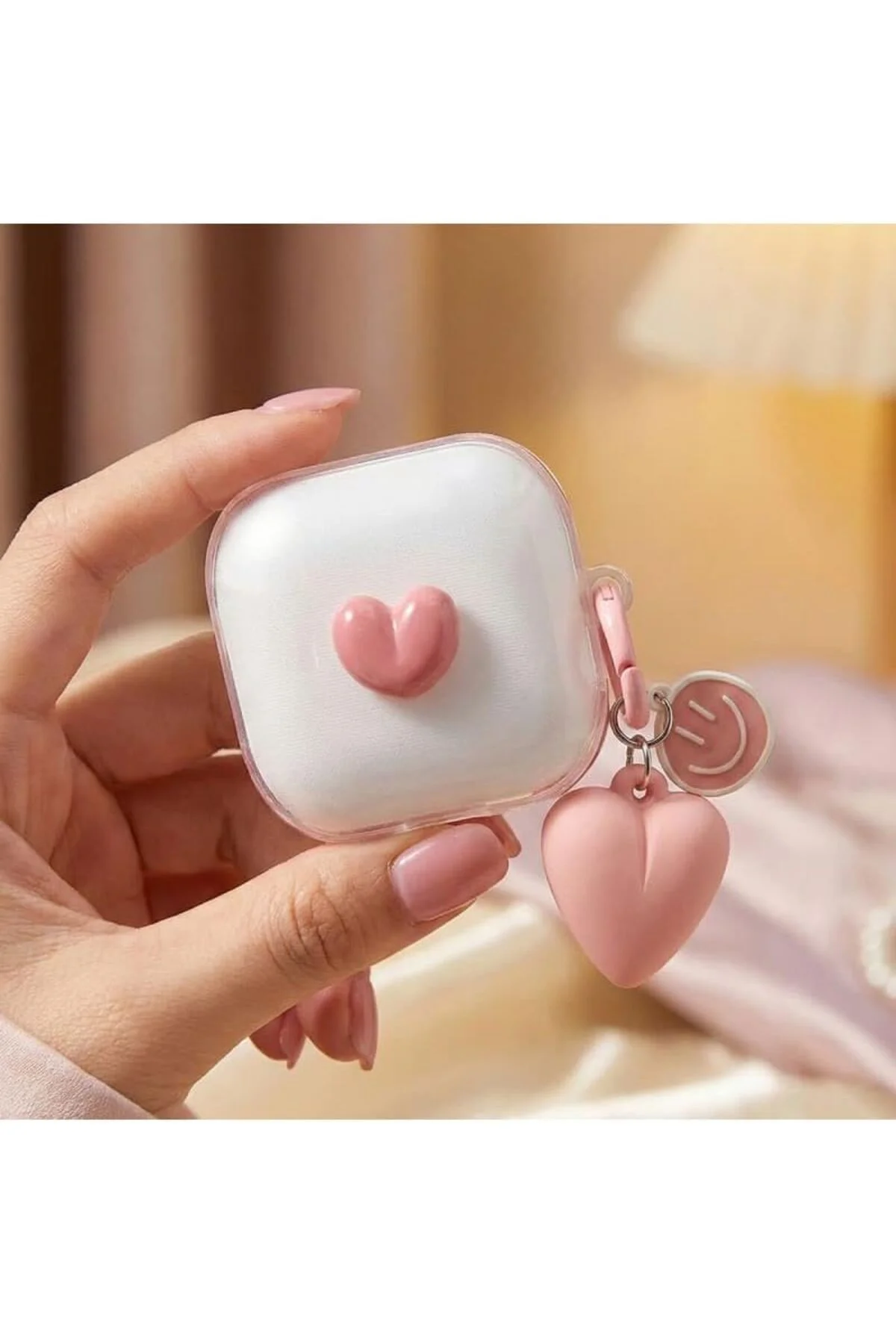 TTKTEKNOLOJİ Galaxy Buds 4 Pro Kılıf Transparan Kalp Pembe TTKTEK TTKTEKNOLOJİ Galaxy Buds 4 Pro Kılıf Transparan Kalp Pembe TTKTEK