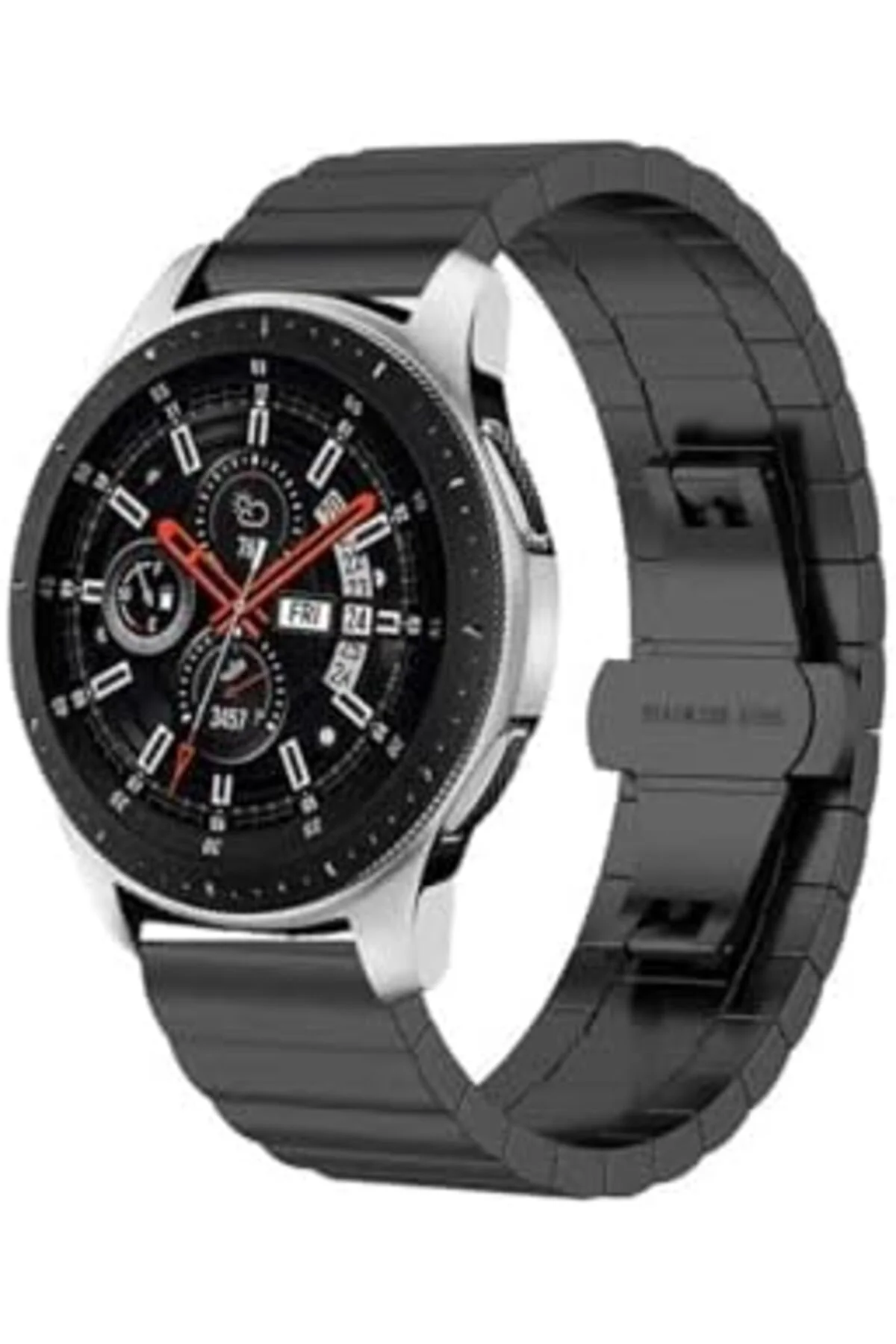 TTKTEKNOLOJİ Galaxy 46mm (22mm) İle Uyumlu KRD, 16 Metal Kordon, 