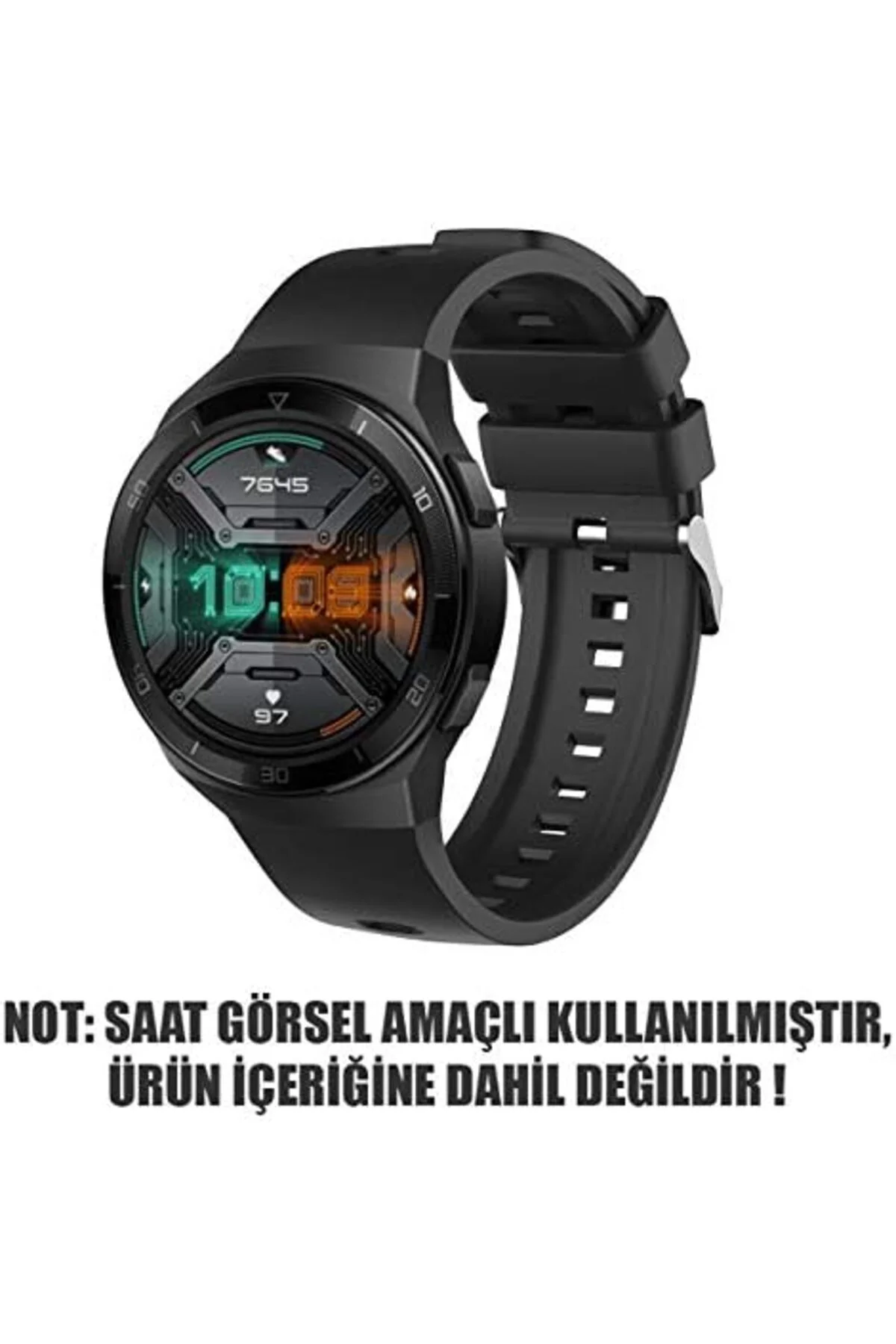 TTKTEKNOLOJİ Galaxy 46mm için Kordon, Silicone RapidBands Siyah T
