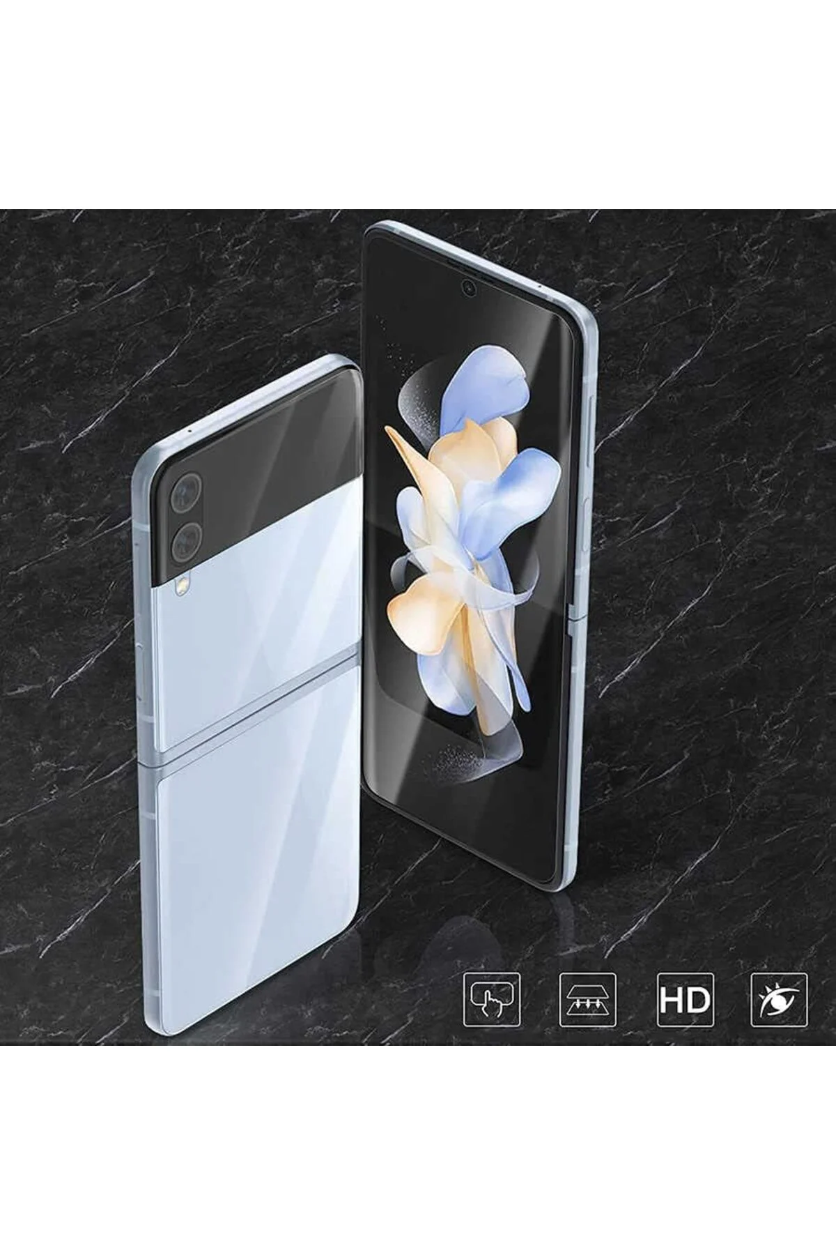 TTKTEKNOLOJİ Galaxy Z Flip 4 ile uyumlu Full Ekran Ön Arka Koruyu TTKTEKNOLOJİ Galaxy Z Flip 4 ile uyumlu Full Ekran Ön Arka Koruyu