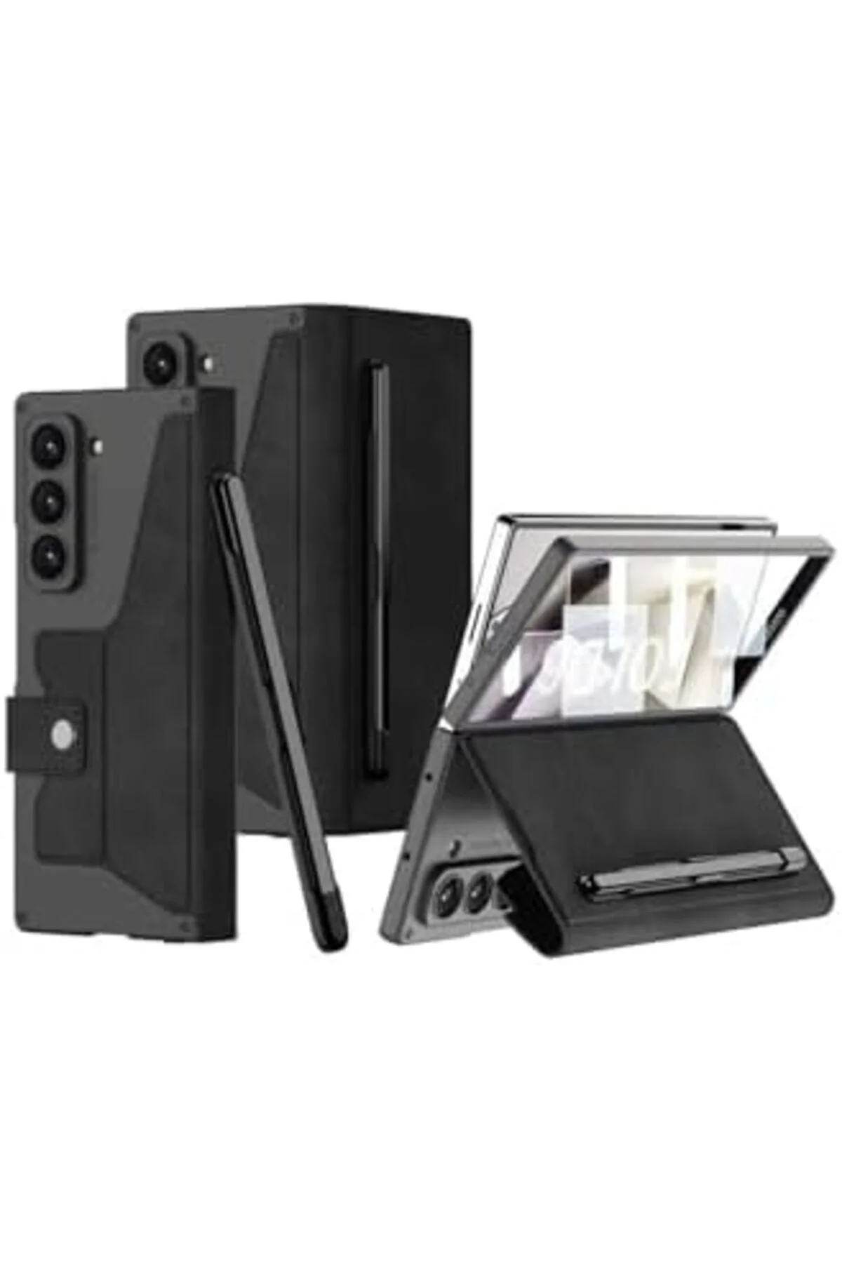 TTKTEKNOLOJİ Galaxy Z Fold 6 Kılıf Kamera Korumalı Kadife Tasarım