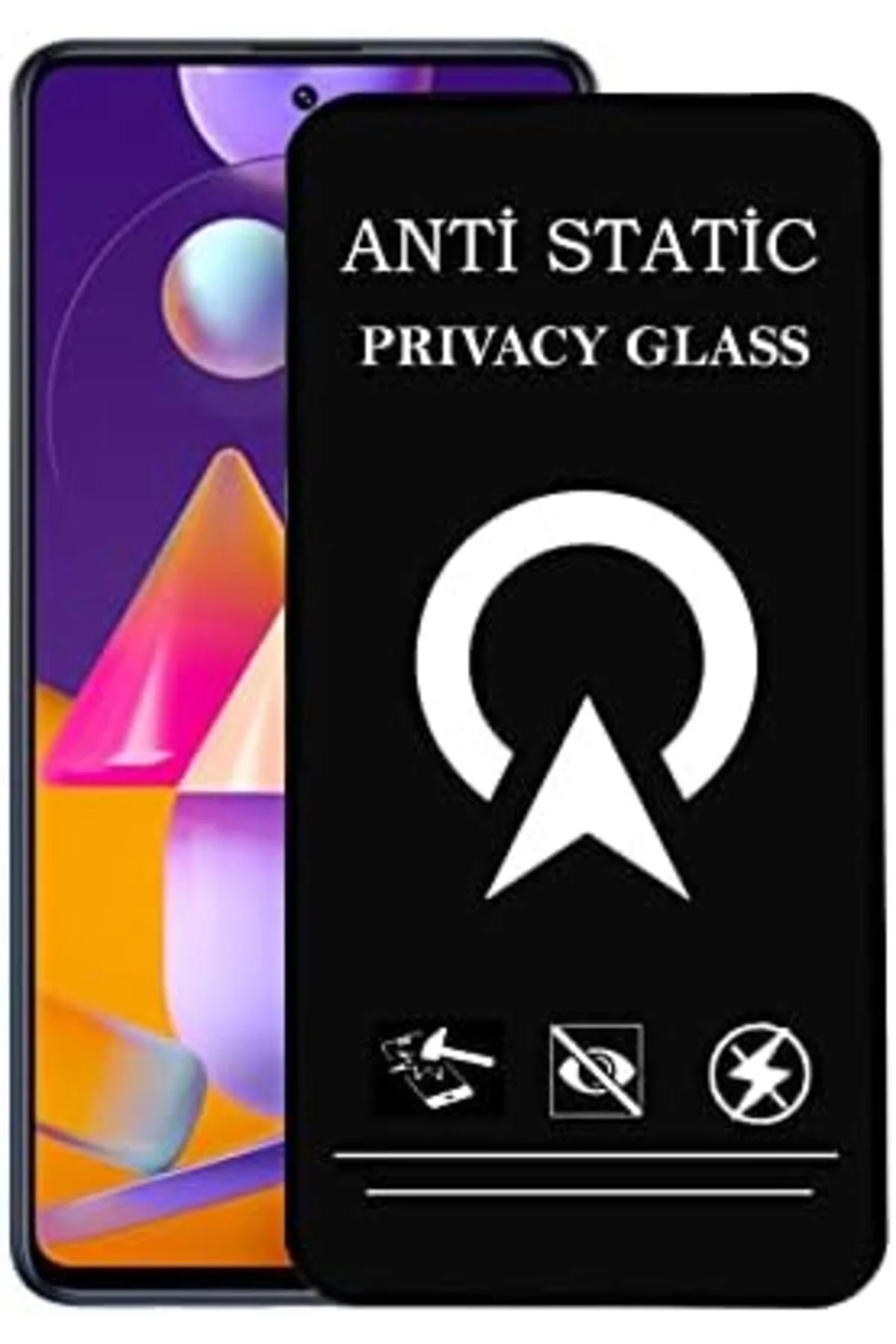 TTKTEKNOLOJİ Galaxy M31s ile uyumlu Tam Kaplayan Anti Statik Görü