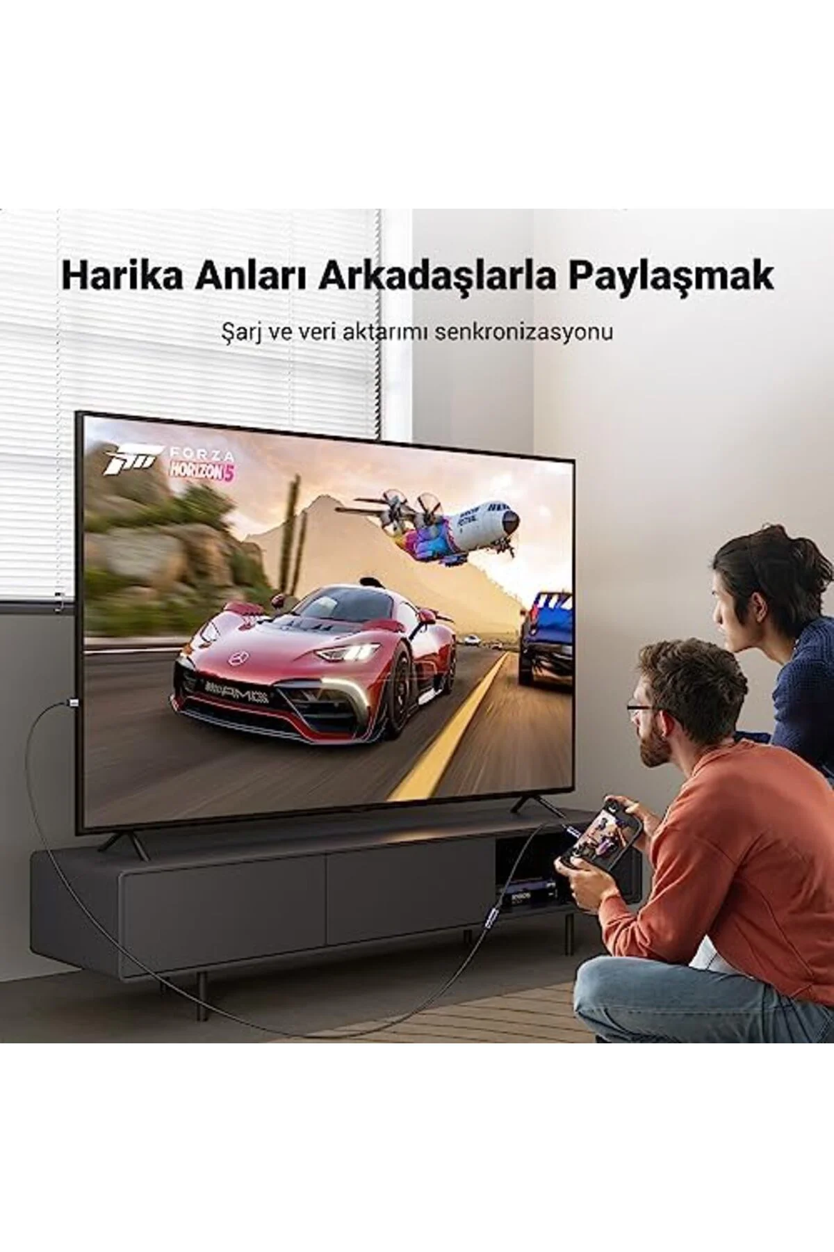TTKTEKNOLOJİ Gen2 100 W Thunderbolt 3 Type-C to Type-C Örgülü Uza TTKTEKNOLOJİ Gen2 100 W Thunderbolt 3 Type-C to Type-C Örgülü Uza