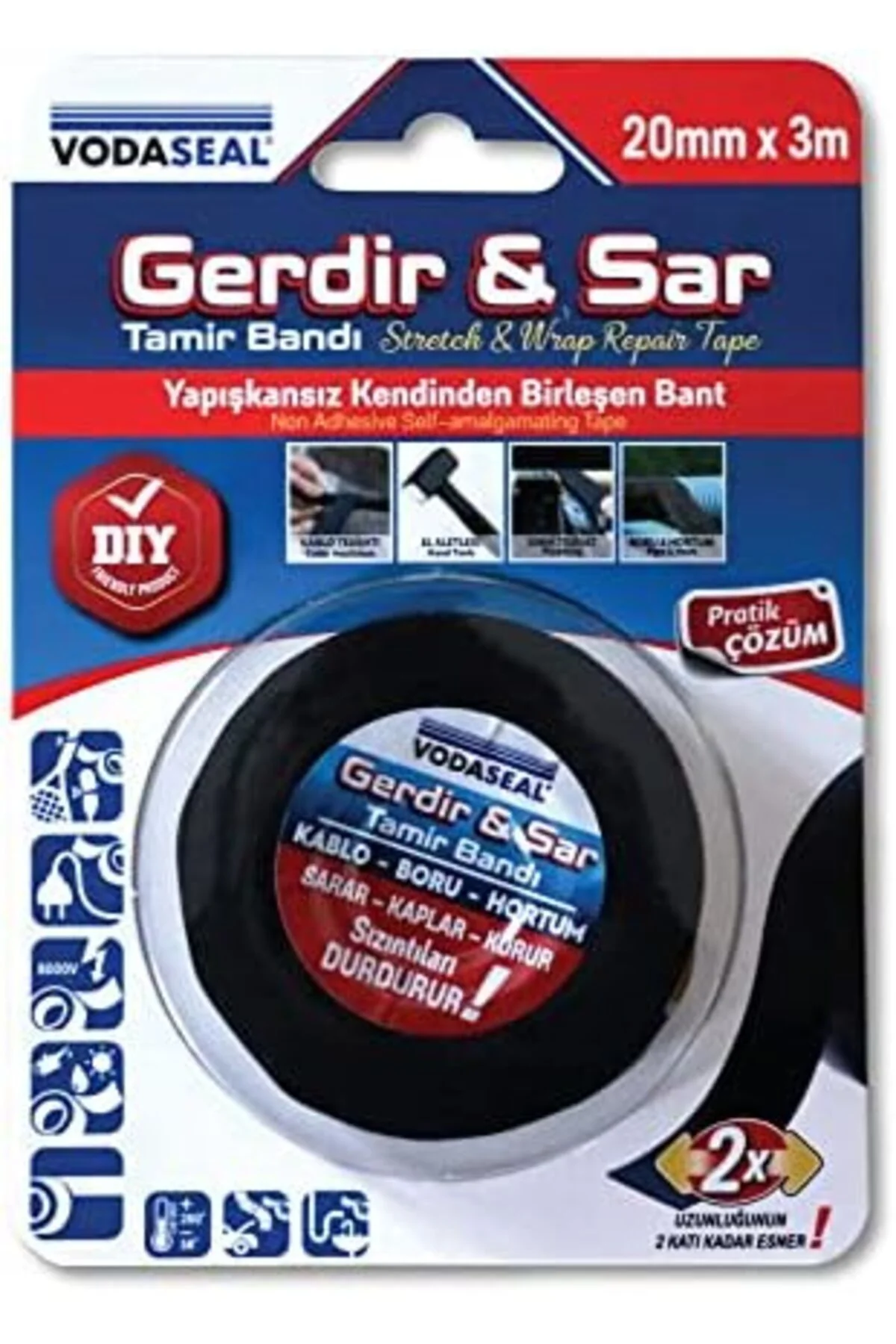 TTKTEKNOLOJİ Gerdir & Sar Tamir Bandı, Siyah KRK 395519