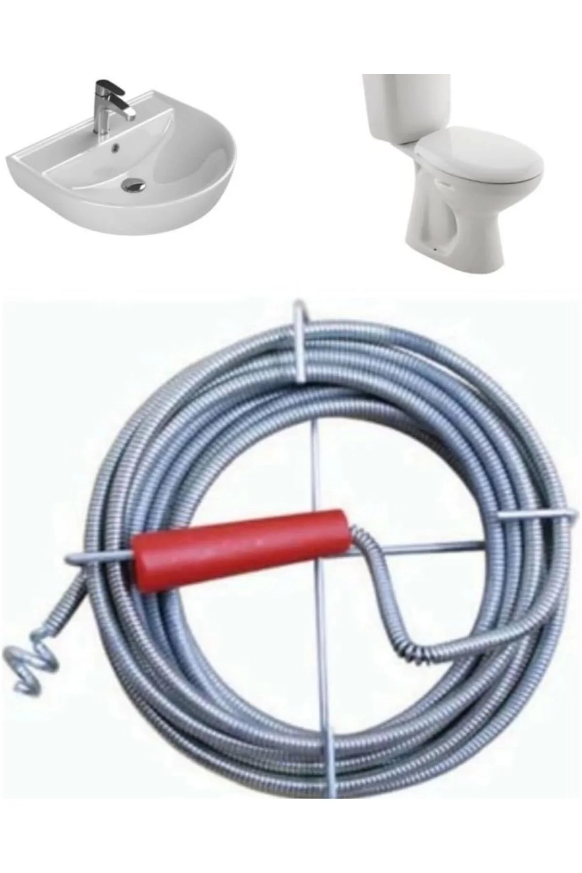TTKTEKNOLOJİ Gider Açma Aparatı 3 Metre Spirali Tıkanıklık Açma M TTKTEKNOLOJİ Gider Açma Aparatı 3 Metre Spirali Tıkanıklık Açma M