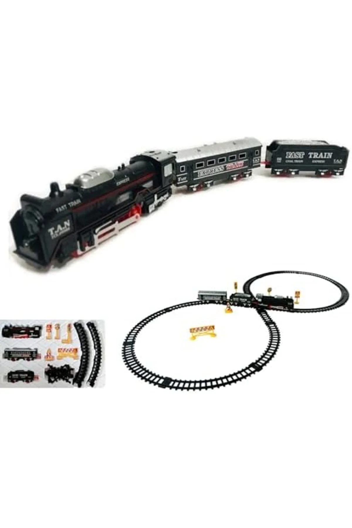 TTKTEKNOLOJİ Giffy / 23 Parça Işıklı Klasik Tren Seti 96Cm 3 Fark TTKTEKNOLOJİ Giffy / 23 Parça Işıklı Klasik Tren Seti 96Cm 3 Fark