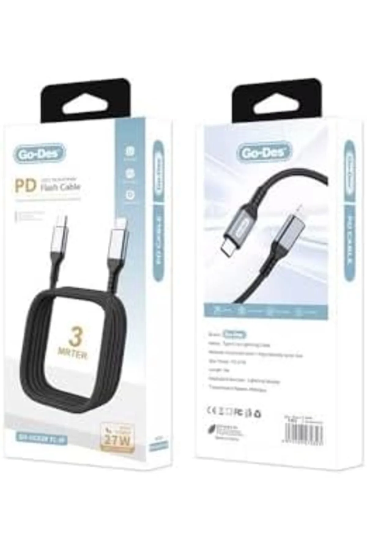 TTKTEKNOLOJİ Go-Des GD-UC639 Type-C to Type-C PD Hızlı Şarj Kablo