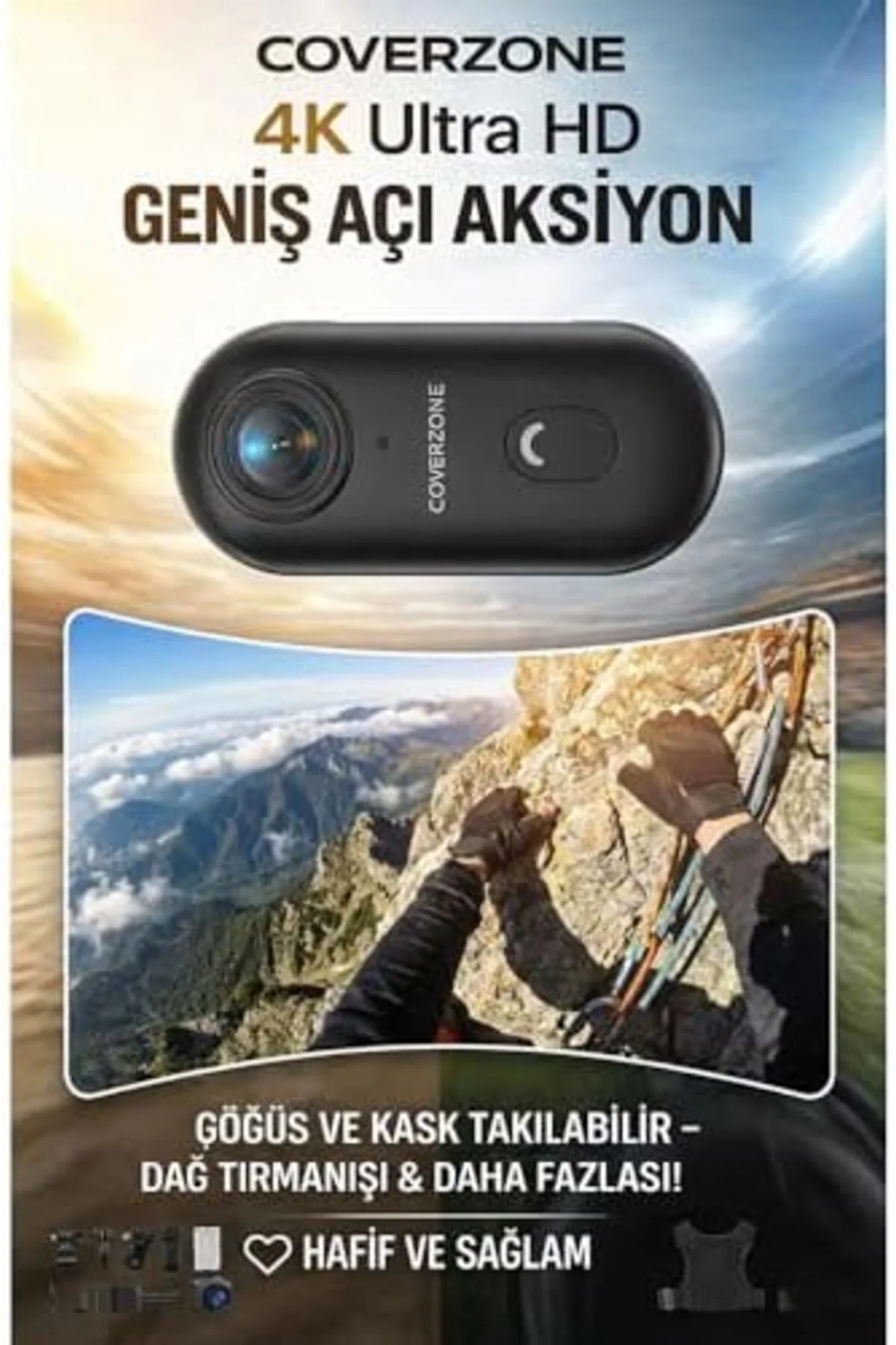 TTKTEKNOLOJİ Göğüse Takılabilir Mıknatıslı Kolyeli 1080P Mini Gen